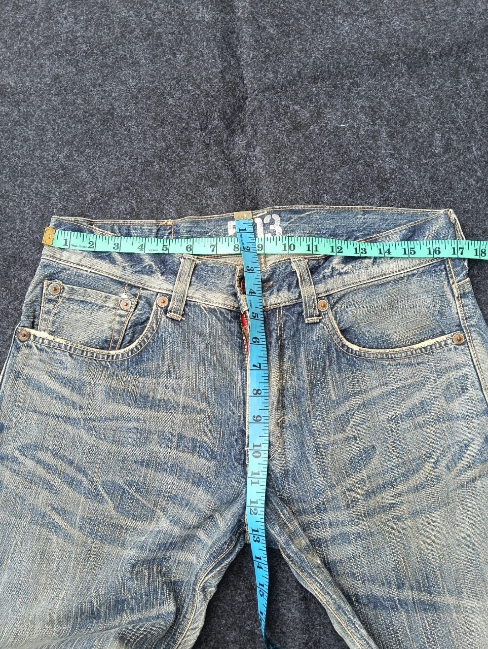 Edwin 🔥 Edwin 503 Flare Denim – Heavy Fade & Rare Vintage Look Size US 34 / EU 50 - 11 Thumbnail