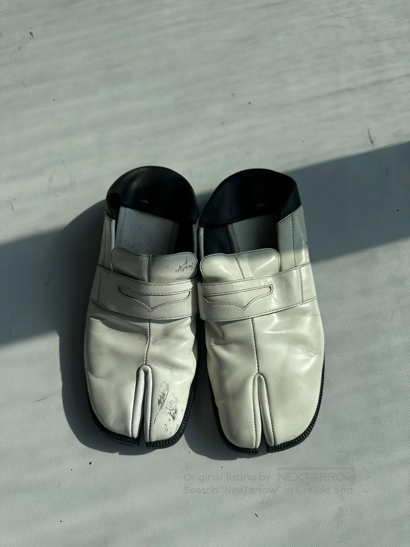 Maison Margiela Tabi Loafers in Black and White.
