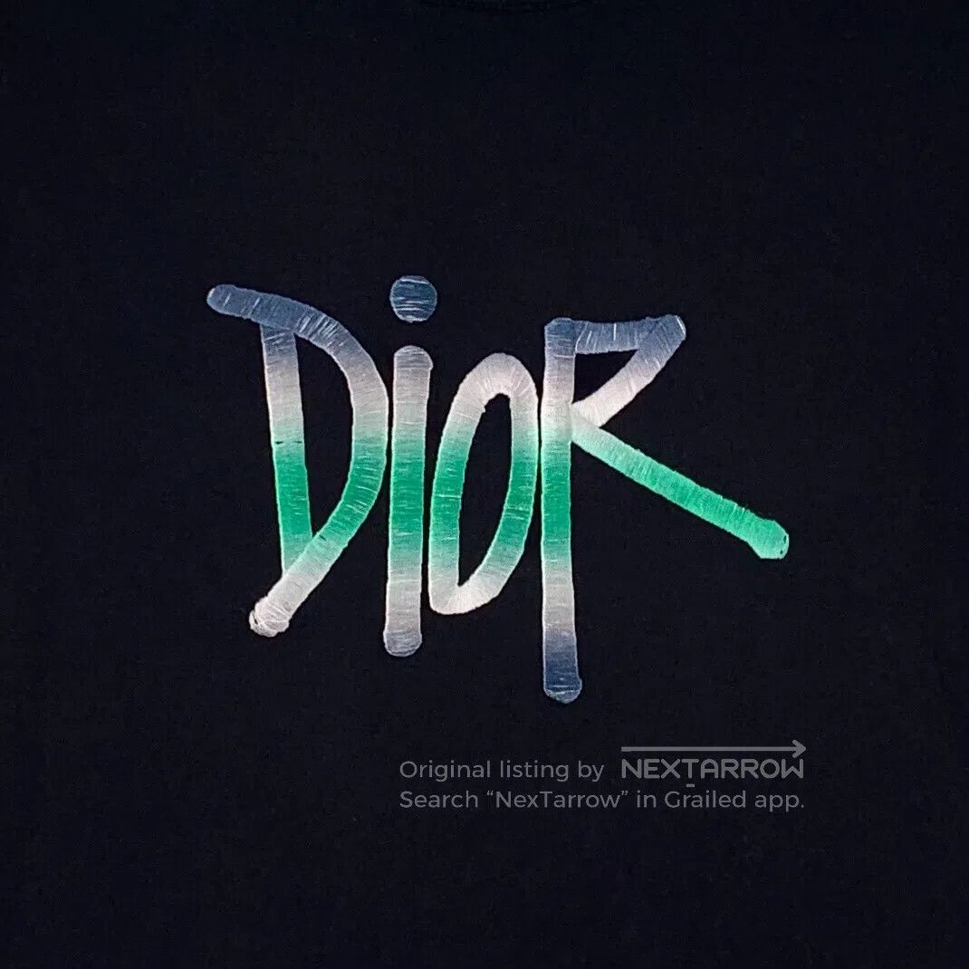 Dior Dior Black Logo Letter Embroidered Cotton Round Neck Short Size US M / EU 48-50 / 2 - 4 Thumbnail