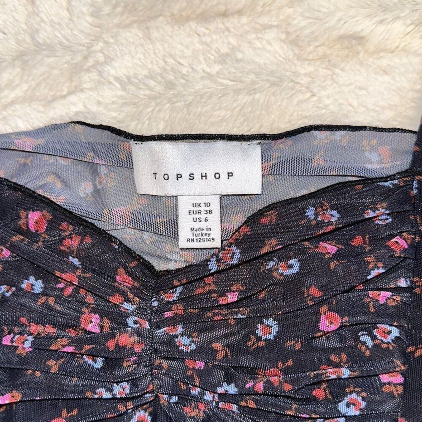 Topshop Topshop Layered Sweetheart Neckline Crop Top | Sz 6 Size M / US 6-8 / IT 42-44 - 3 Thumbnail