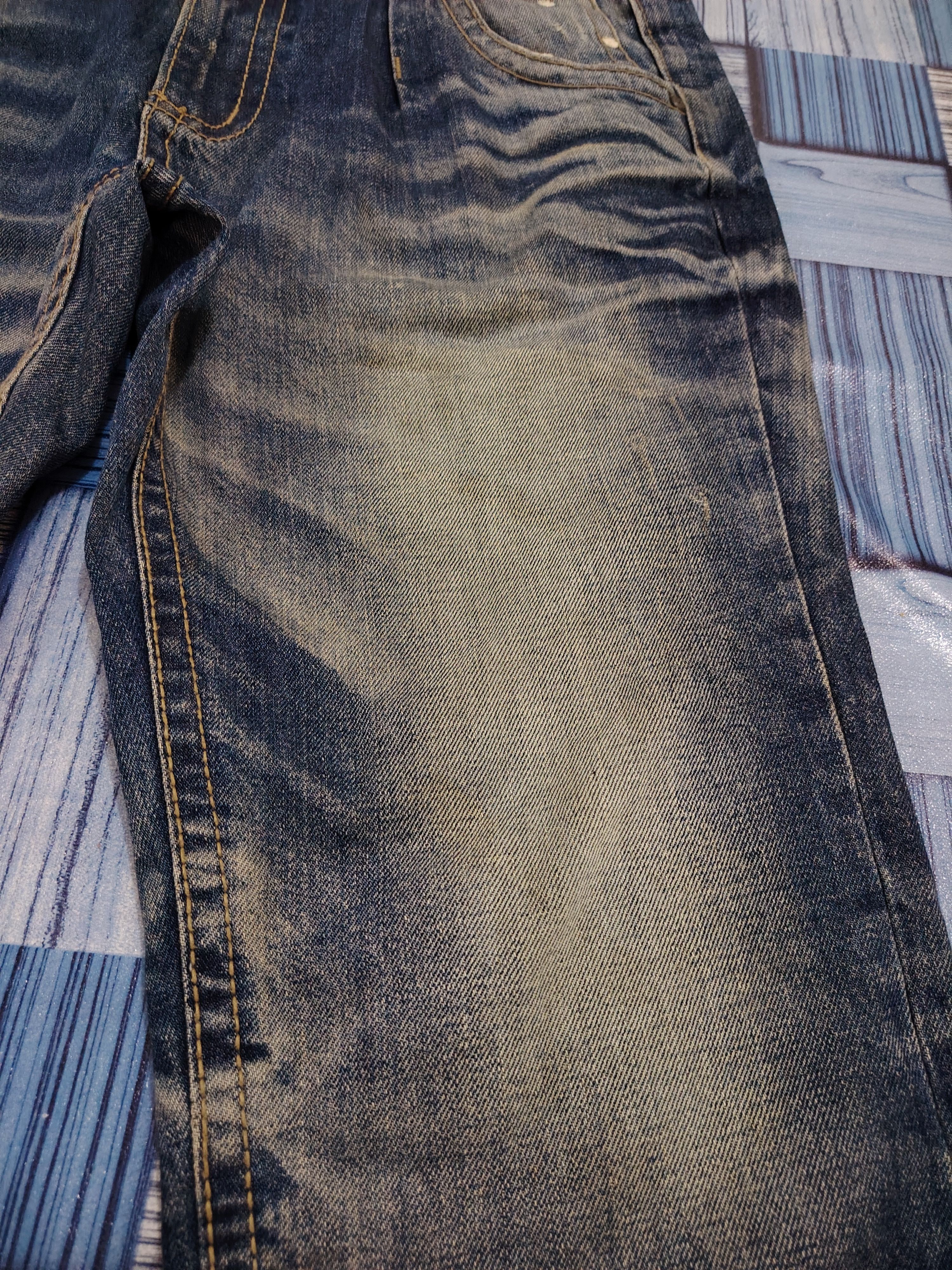 If Six Was Nine Rare!!! Lolita denim distressed flared short jeans Size 31" - 7 Thumbnail