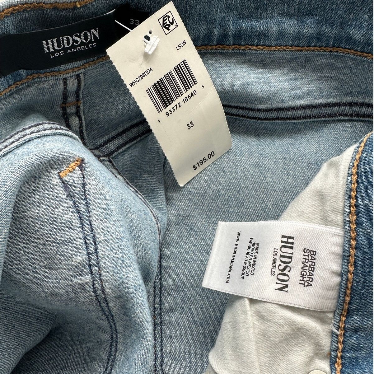 Hudson NWT Hudson Barbara High Waist Crop Straight Jeans Blue 33 Size 33" - 10 Thumbnail