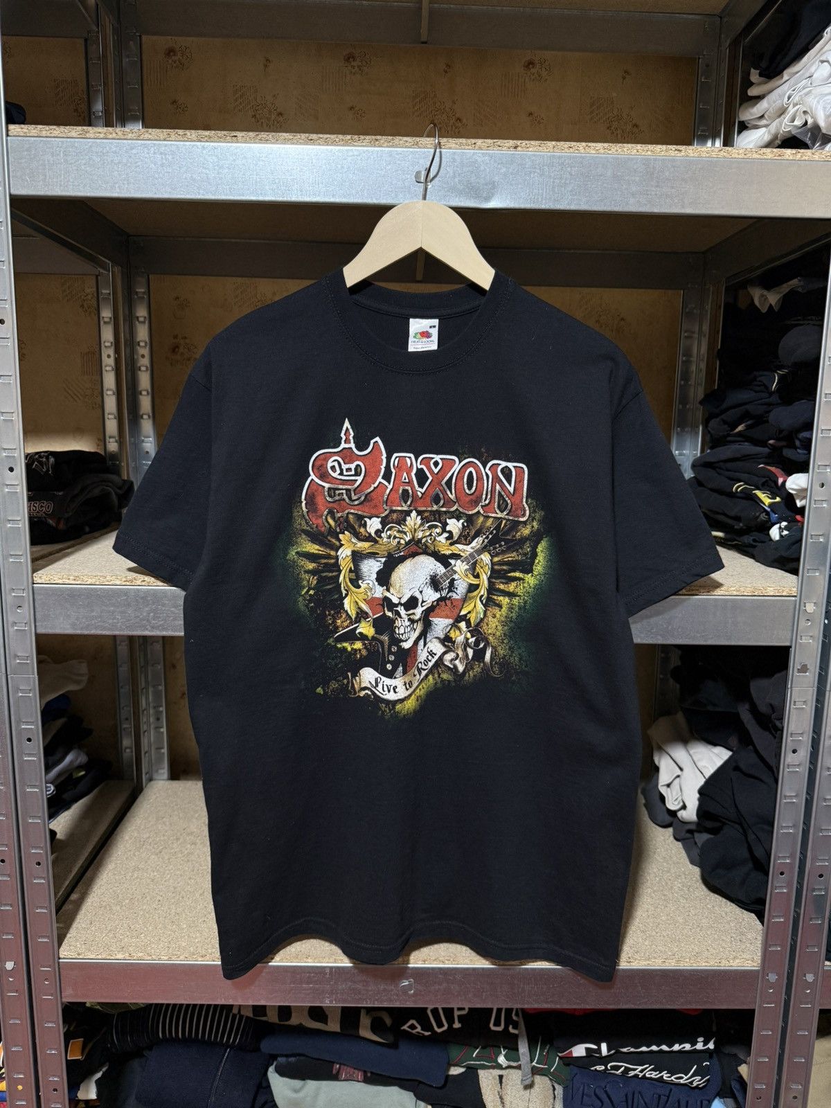 Band Tees × Vintage Vintage Saxon Live To Rock Tour 2009 Band T-Shirt Y2K Hype Size US M / EU 48-50 / 2 - 1 Thumbnail