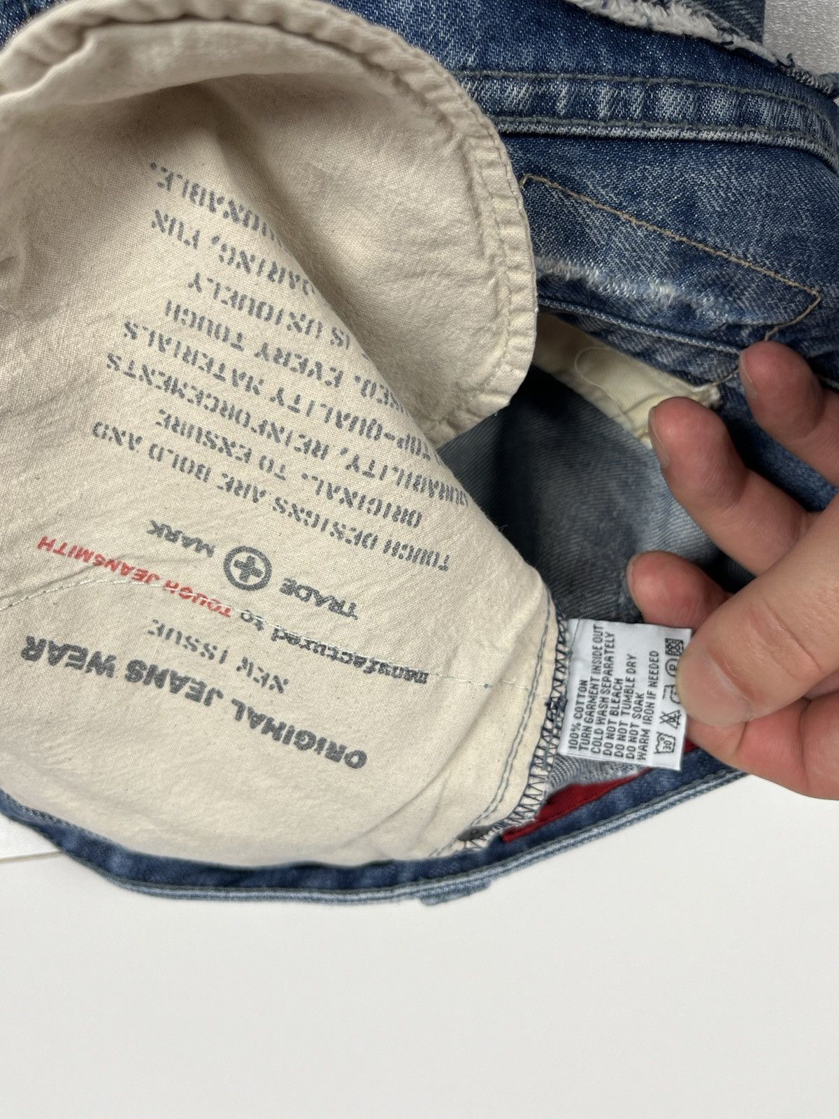 Japanese Brand Tough jeansmith patchwork distressed denim jeans Size US 30 / EU 46 - 11 Thumbnail