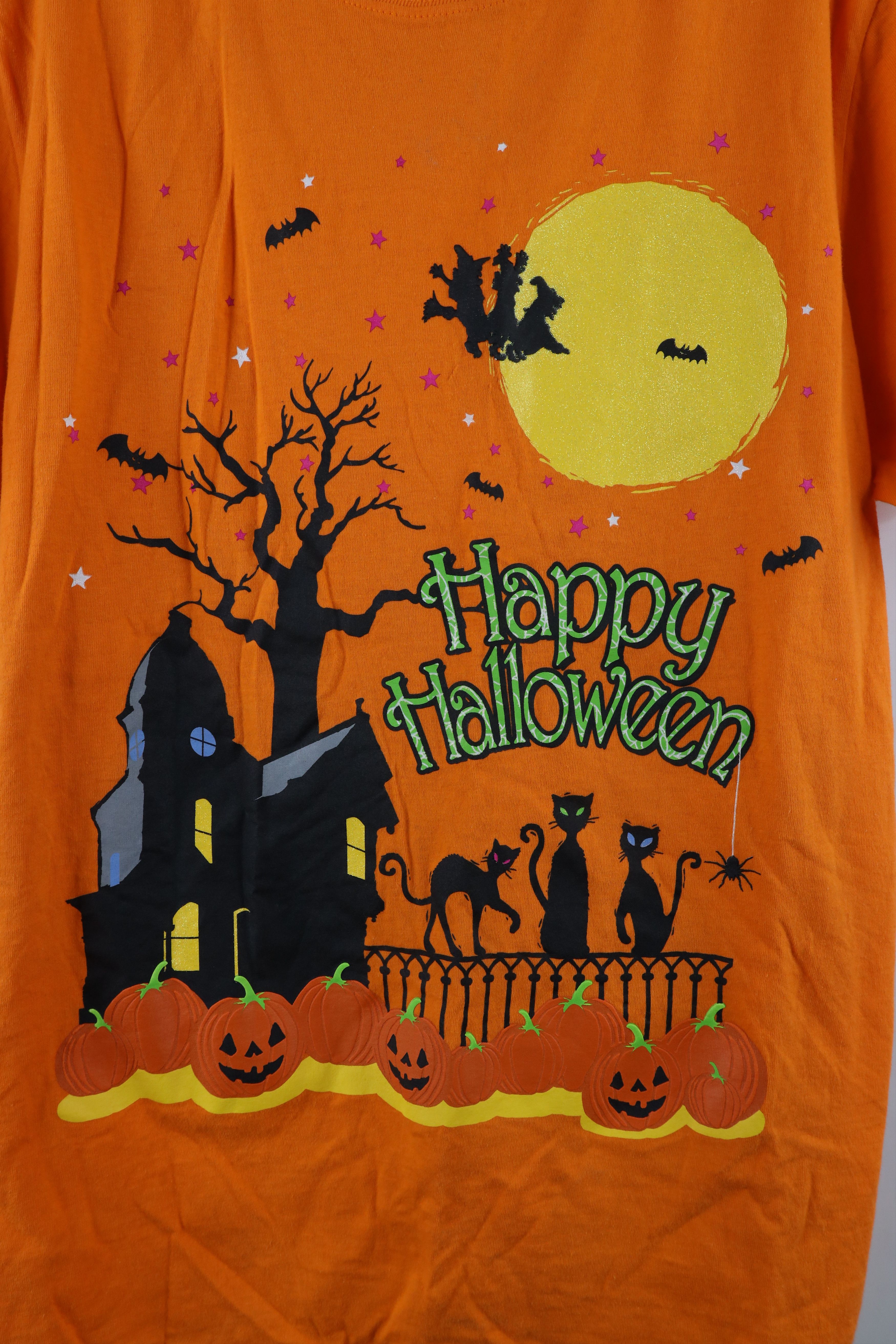 Vintage Vintage 90s Streetwear Out Happy Halloween Witch Cat T-Shirt Size XL / US 12-14 / IT 48-50 - 4 Thumbnail