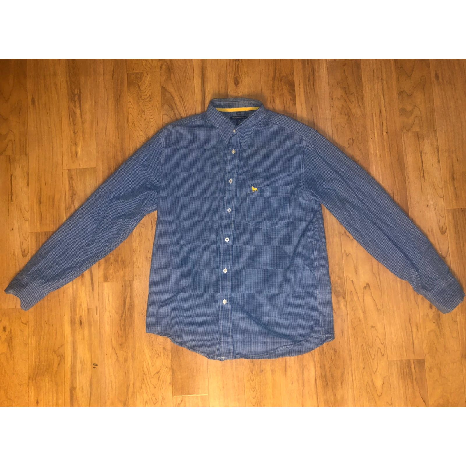 Vintage Aéropostale Shirt Slim Fit Men M Plaid Button-Up Long Sleeve Blue Casual Formal 90s Preppy Designer Carriage? Size US M / EU 48-50 / 2 - 3 Thumbnail
