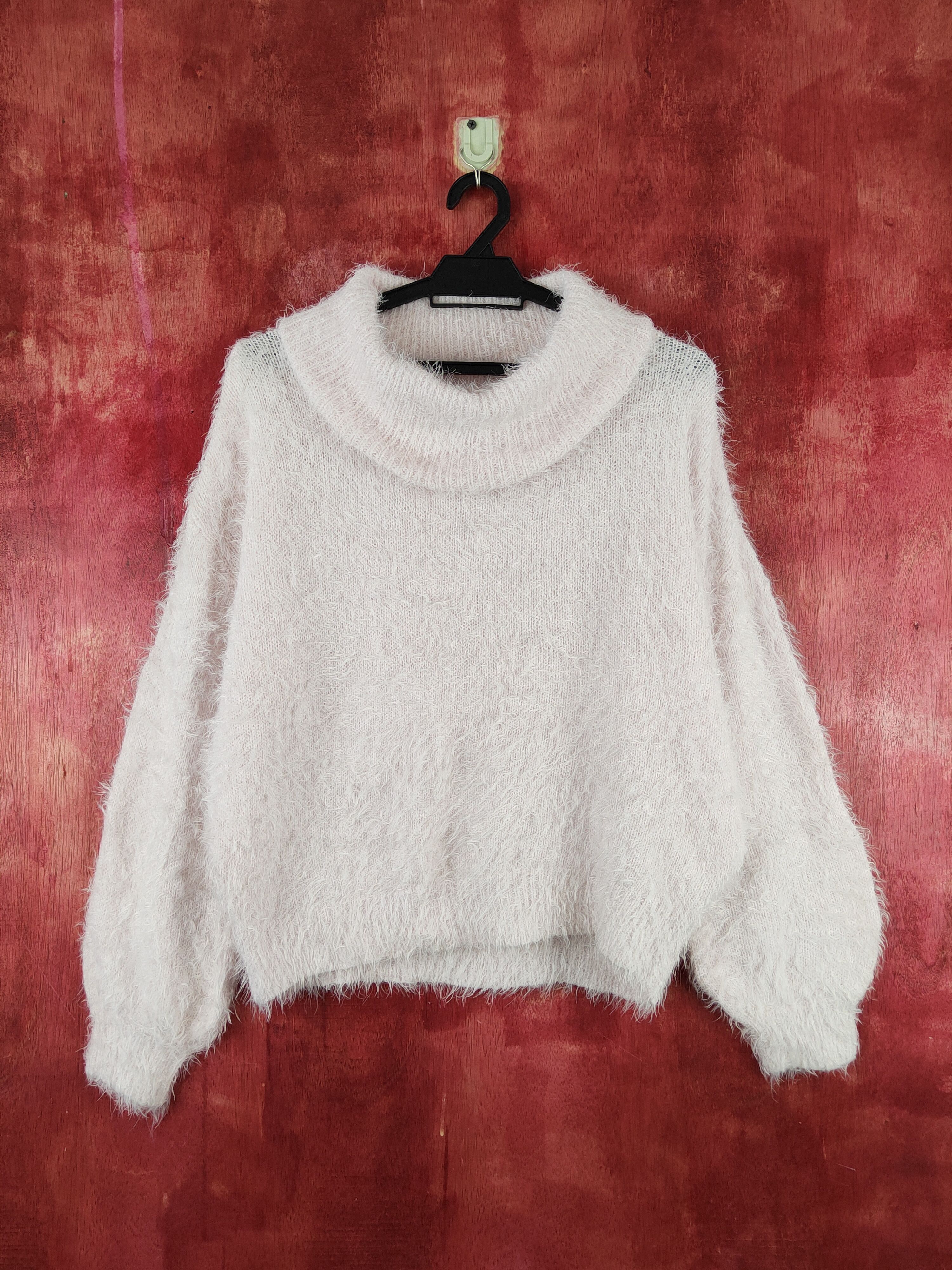 Vintage Ray Cassin Favori Pink Fur Mohair Knitwear #S2006 Size L / US 10 / IT 46 - 1 Thumbnail