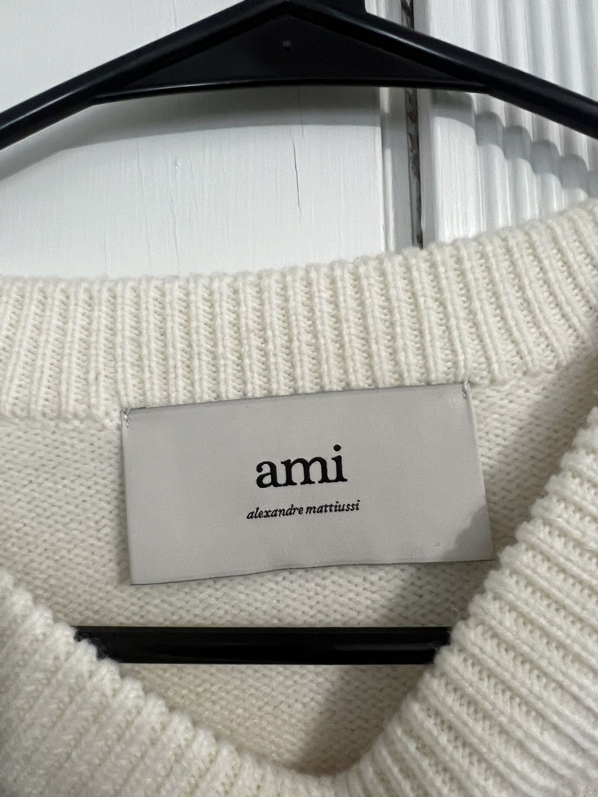 AMI Logo-Intarsia Virgin Wool Sweater Size US XL / EU 56 / 4 - 3 Thumbnail