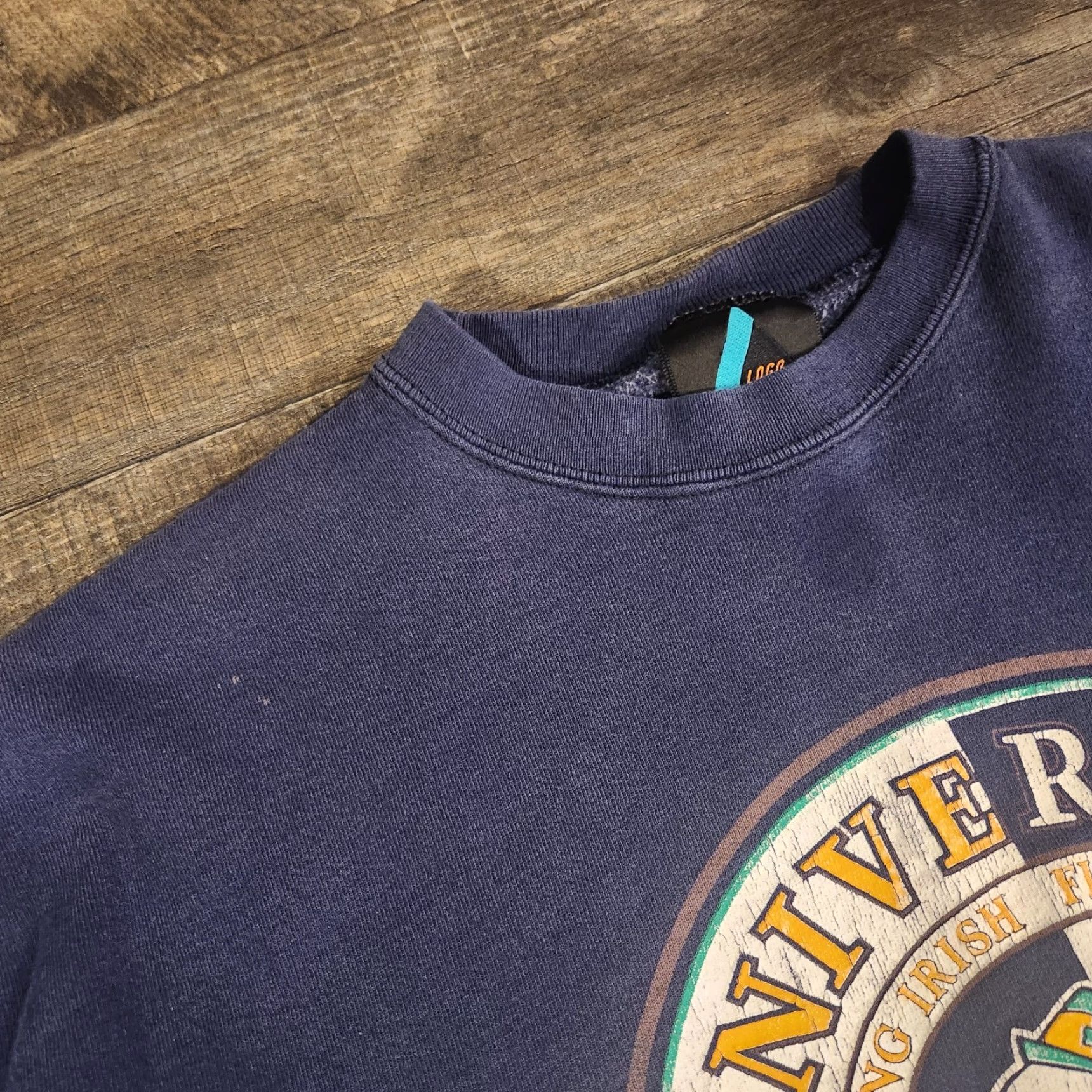 Logo Athletic VINTAGE Notre Dame Fighting Irish Logo Athletic Crewneck Sweatshirt Blue L Mens Size US L / EU 52-54 / 3 - 5 Thumbnail