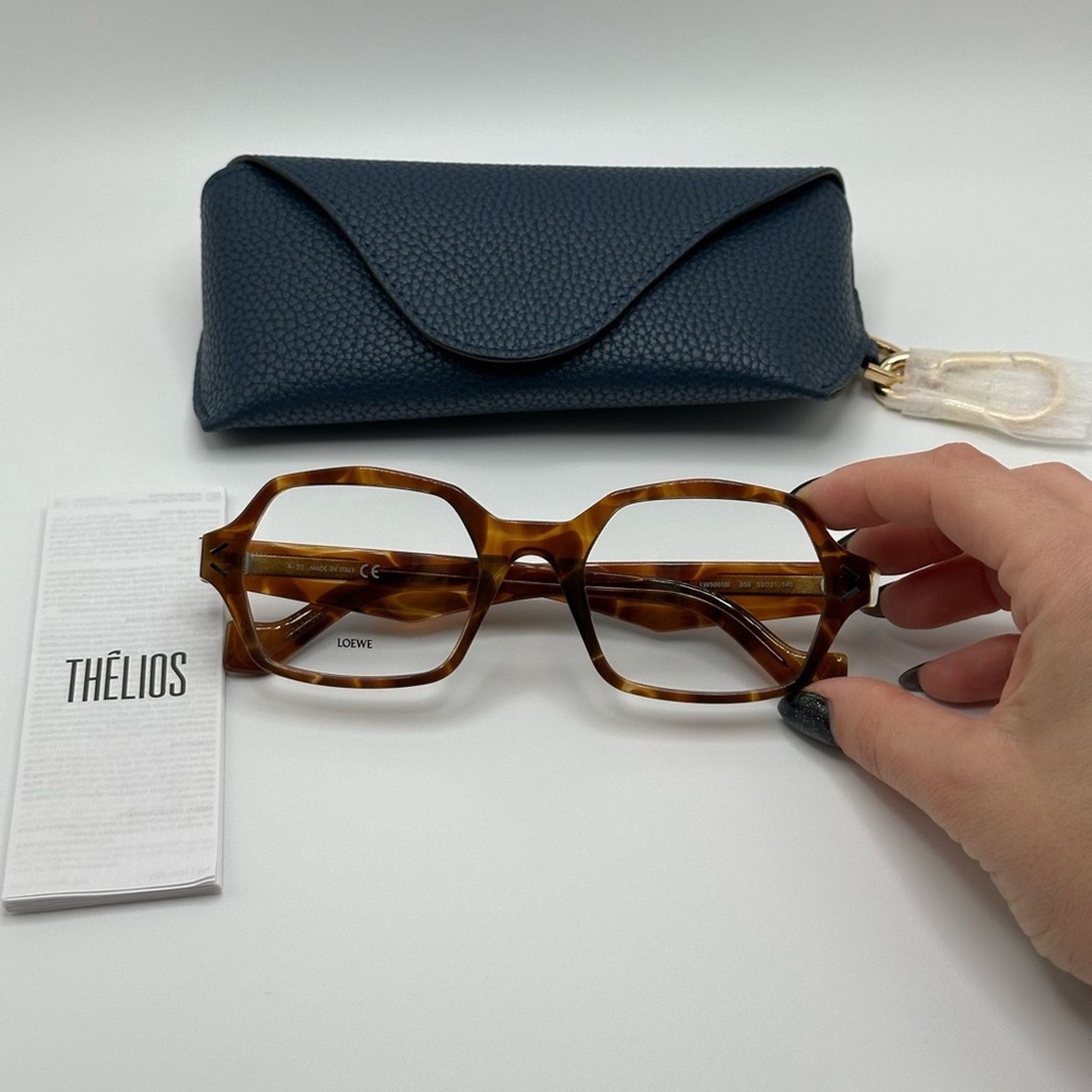 Loewe NEW LOEWE Eyeglasses LW50018I 056 Light Havana Demo Lens Size ONE SIZE - 8 Thumbnail