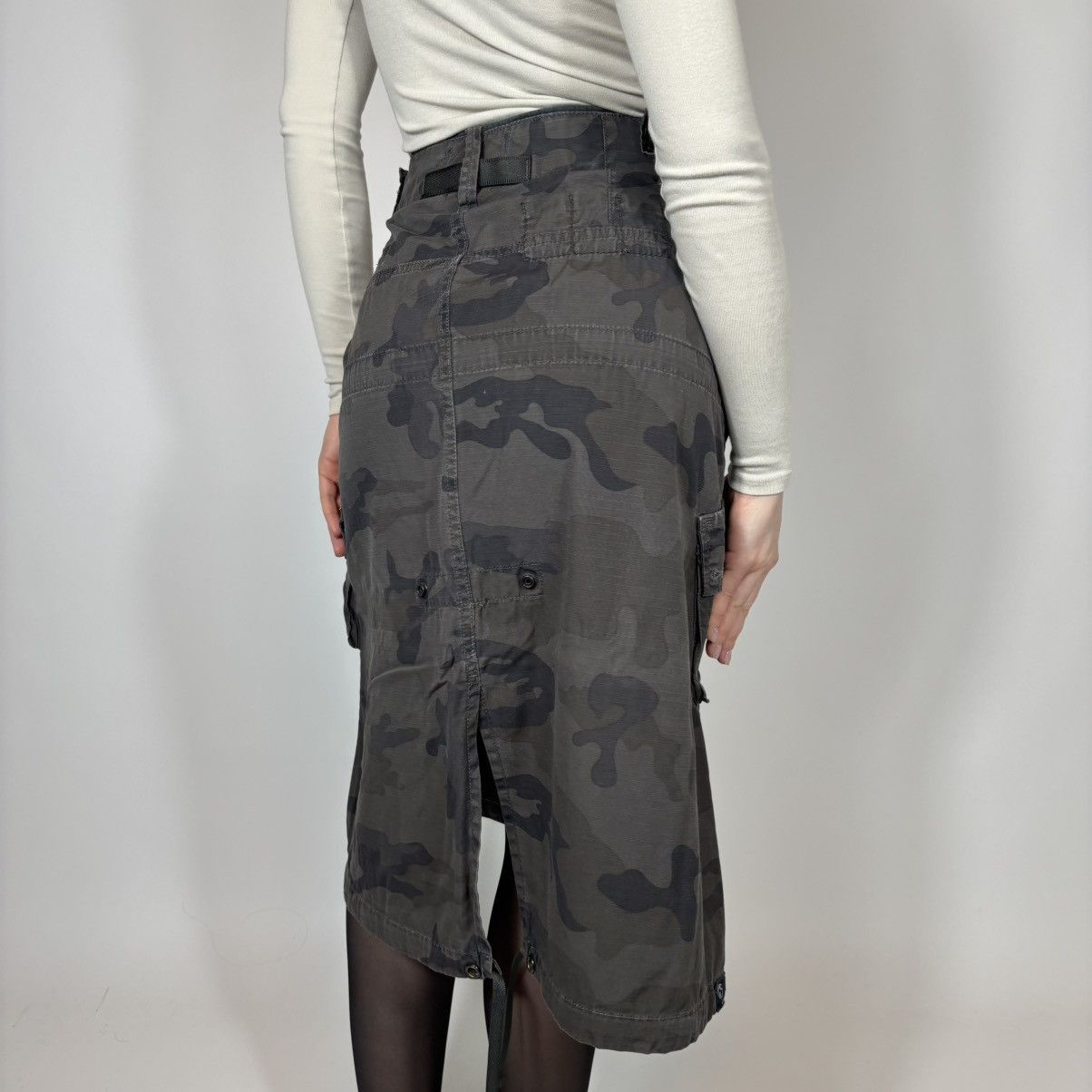 G-Star Vintage Y2K G STAR Camo Cargo Maxi Skirt Japanese Style Size 26" / US 2 / IT 38 - 2 Thumbnail