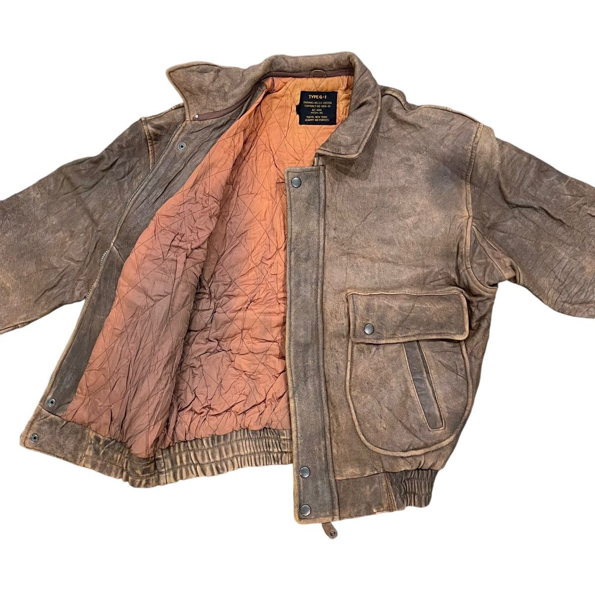 Avirex Vtg 80s Type G-1 US Army Air Force Leather Bomber Jacket Size US M / EU 48-50 / 2 - 9 Thumbnail