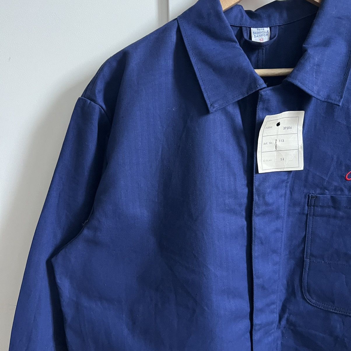 Le Laboureur German herringbone HBT mechanic deadstock works jacket Size US L / EU 52-54 / 3 - 5 Thumbnail