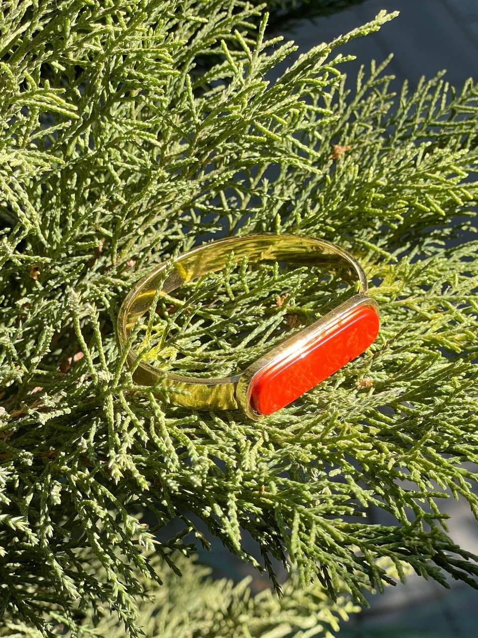 Dior Christian Dior 1966 Vintage Red Stone Gold Plated Bracelete Size ONE SIZE - 7 Thumbnail