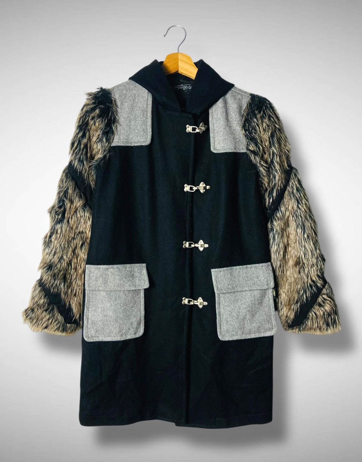 Stussy 🔥STUSSY PEACOCK DUFFLE COATS FUR SLEEVES Size US M / EU 48-50 / 2 - 2 Thumbnail