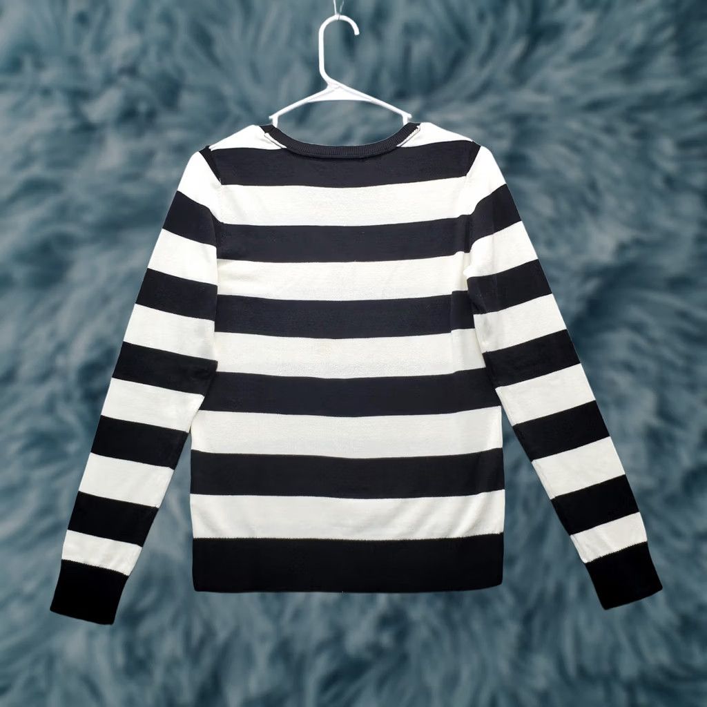 Tommy Hilfiger Tommy Hilfiger Sweater Womens Small Multicolor Striped Sequin Star Crew Neck Pullover - Knit Knit Pullover Size S / US 4 / IT 40 - 1 Thumbnail