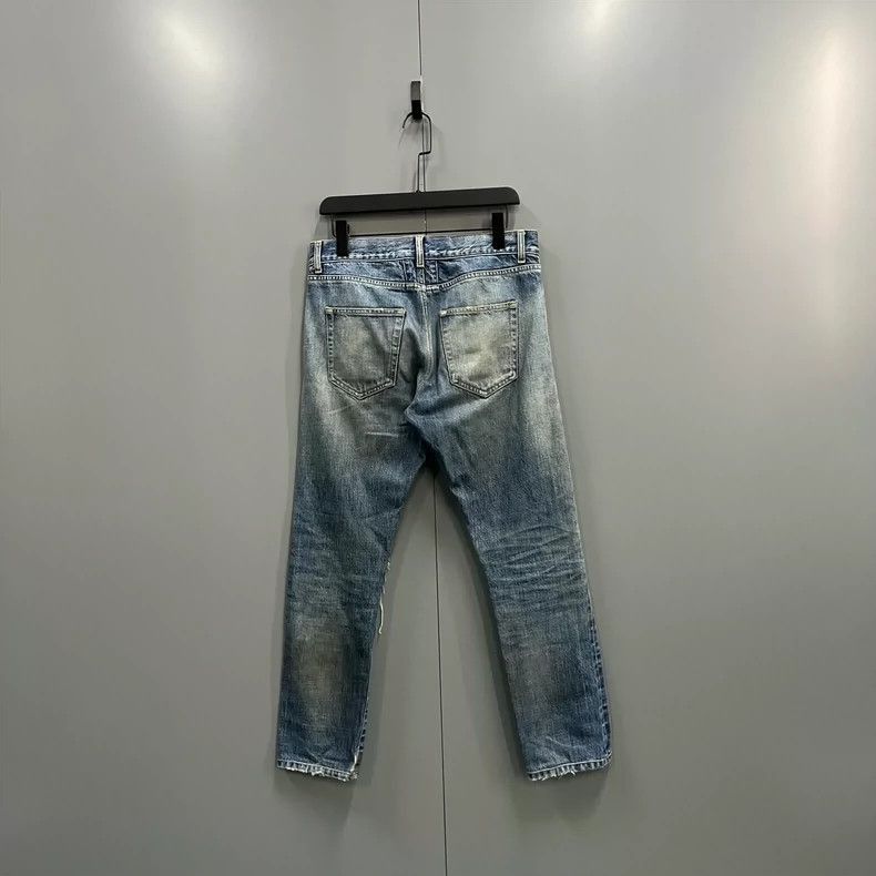 Saint Laurent Paris Saint Laurent Paris Saint Laurent Distressed Slim Fit Jean Size US 31 - 2 Thumbnail