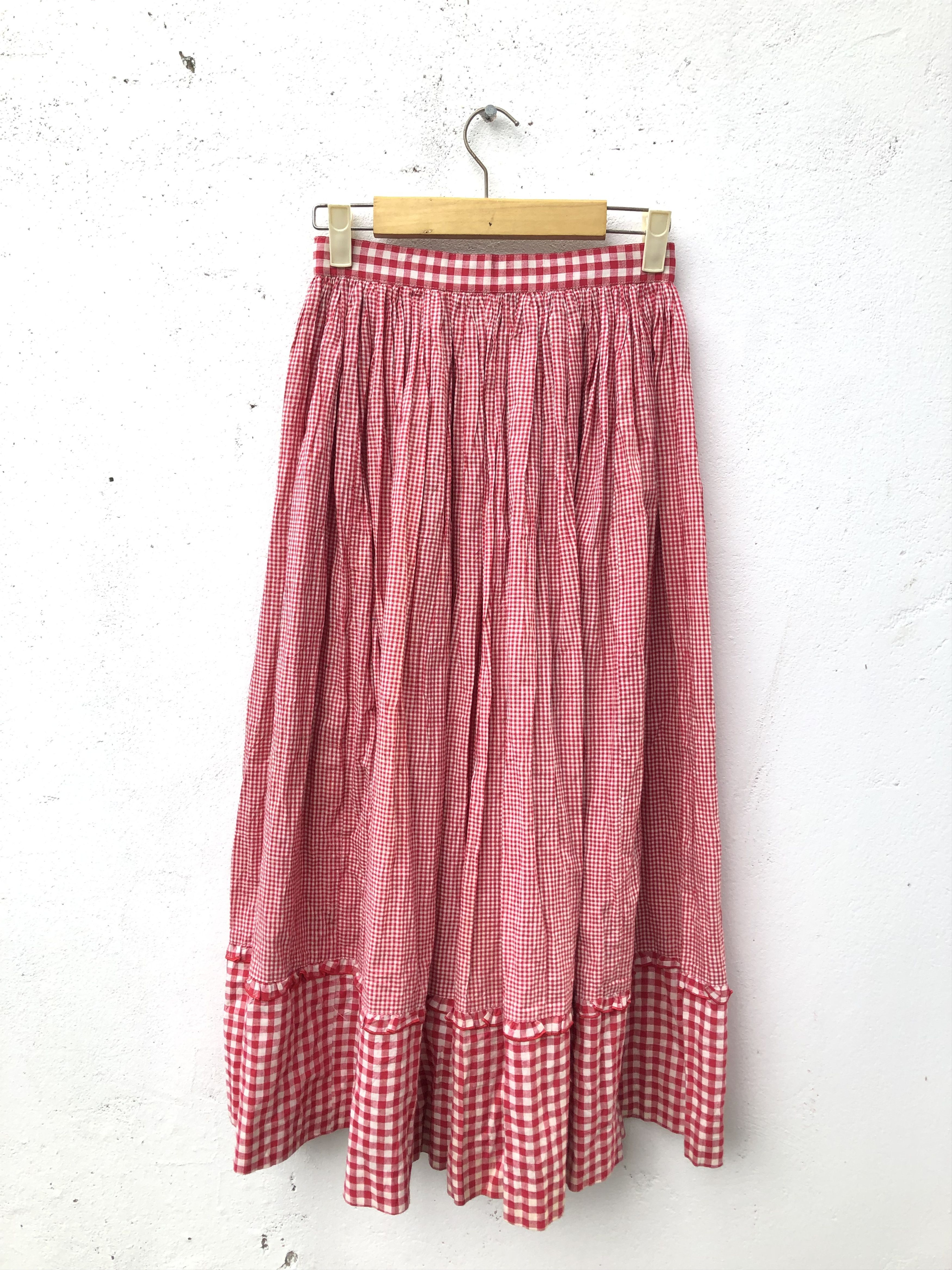 Japanese Brand Vintage 80s Atsuki onishi Gingham skirt Size 26" / US 2 / IT 38 - 7 Thumbnail