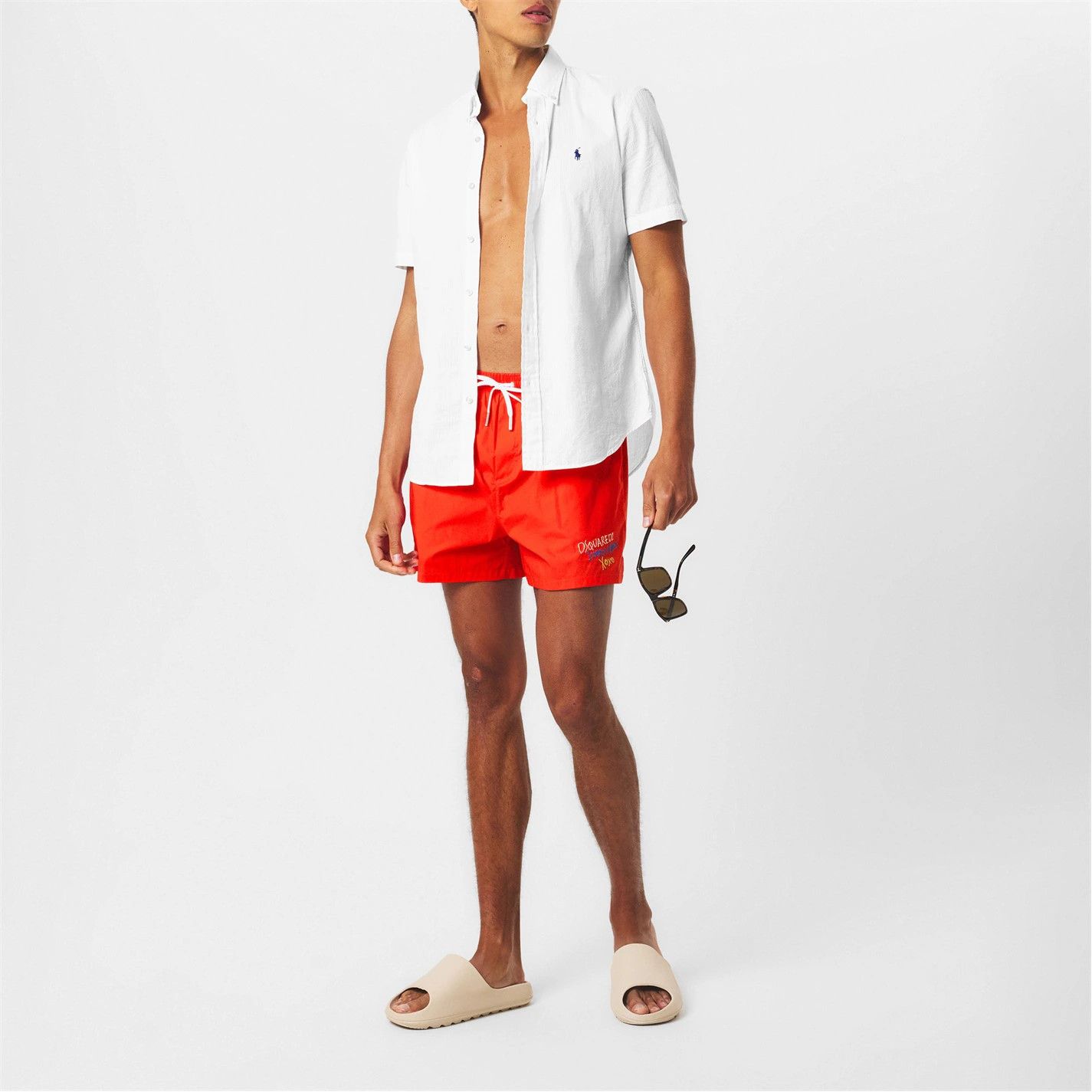 Dsquared2 o1g2r1mq0426 Logo Quick Dry Swim Shorts in Coral Size US 34 / EU 50 - 6 Thumbnail