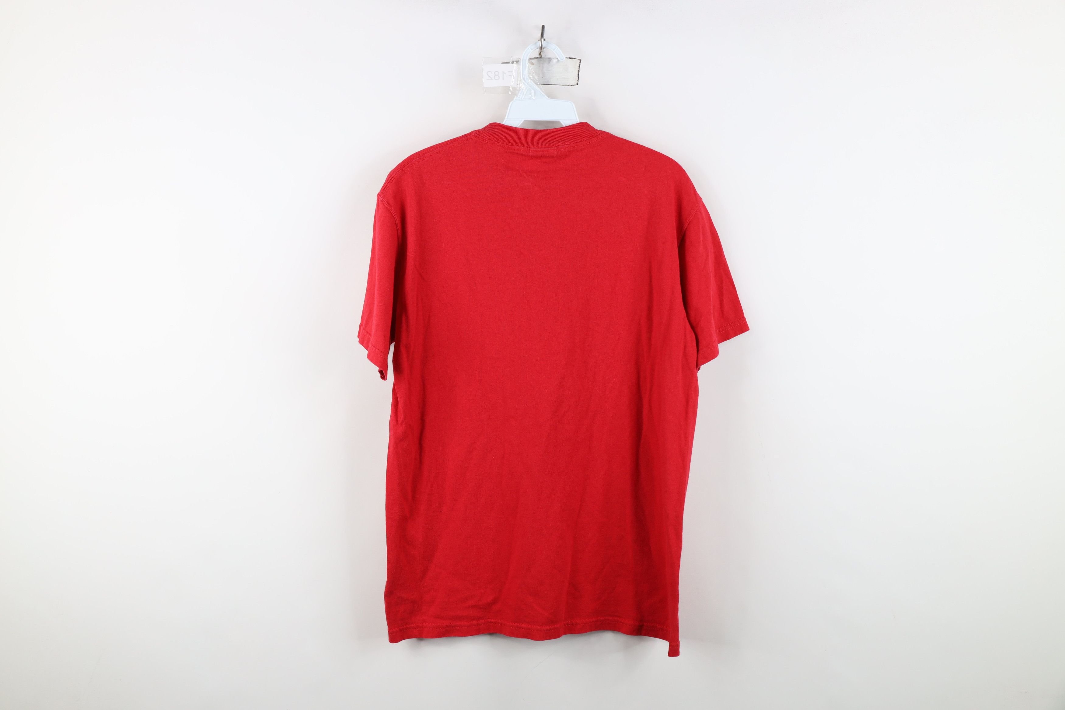 Vintage Vintage 90s Streetwear Heavyweight Cotton T-Shirt USA Red Size US S / EU 44-46 / 1 - 12 Thumbnail