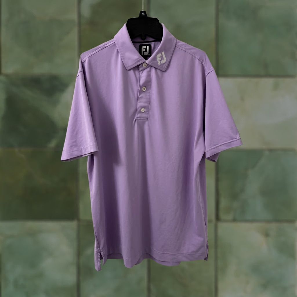 Footjoy FootJoy Polo Shirt Mens Size M Purple Short Sleeve Golf Performance Breathing Stretch Regular Fit Logo Size US M / EU 48-50 / 2 - 1 Thumbnail