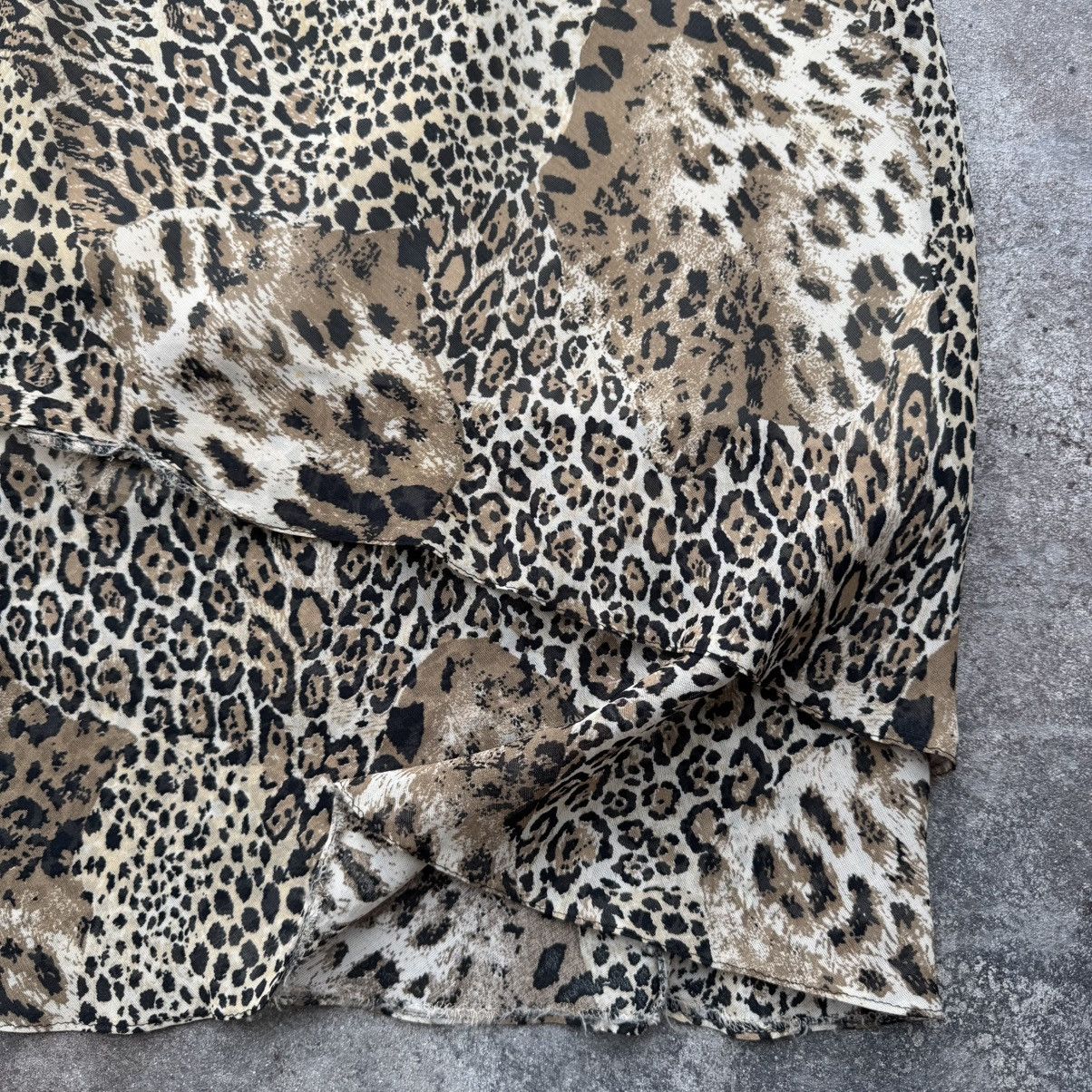 Hysteric Glamour × Vintage 2000’s Aesthetic Y2K Asymmetric Leopard Print Midi Skirt Size 26" / US 2 / IT 38 - 5 Thumbnail