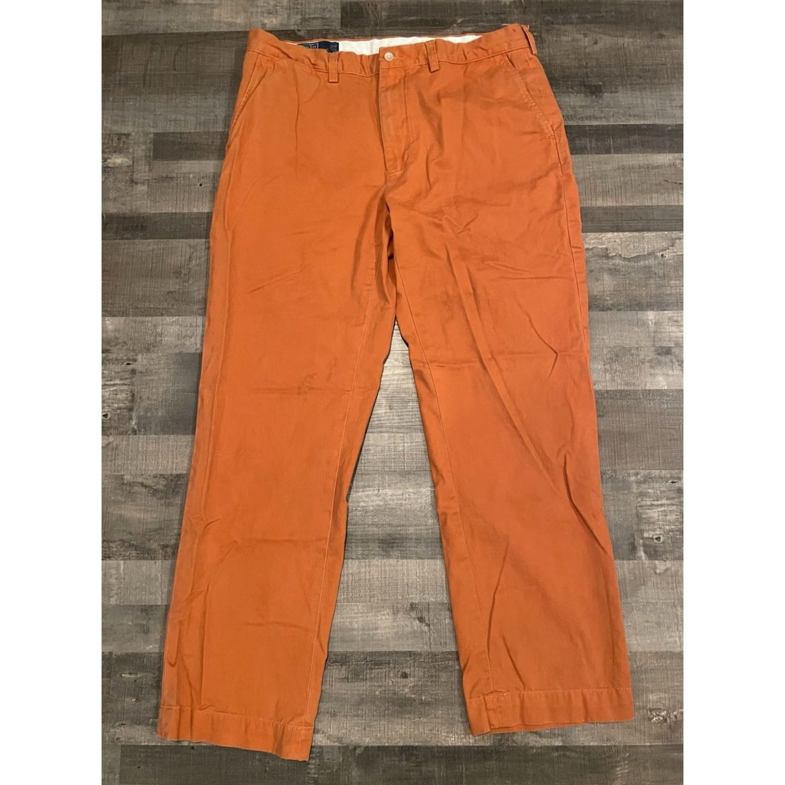 Polo Ralph Lauren VINTAGE Polo Ralph Lauren Preston Chino Pant Pink Mens 36x32 Regular Twill Cotton Straight Front Size US M / EU 48-50 / 2 - 3 Thumbnail
