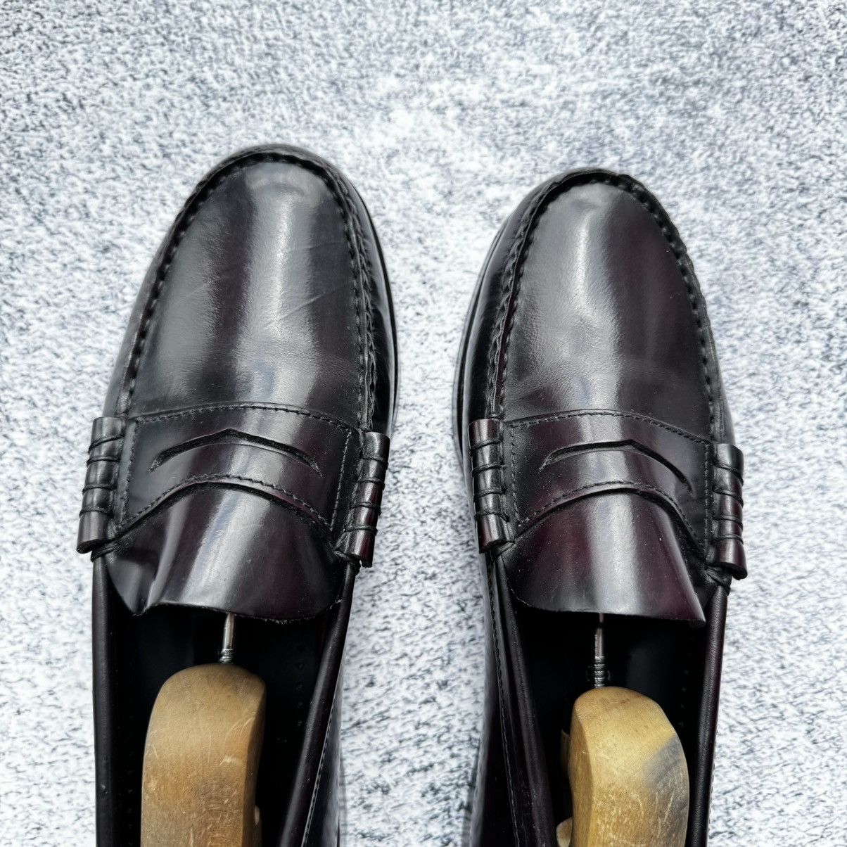Vintage Saxone Vintage Burgundy Leather Penny Loafer Made In Spain Size US 8.5 / EU 41-42 - 7 Thumbnail