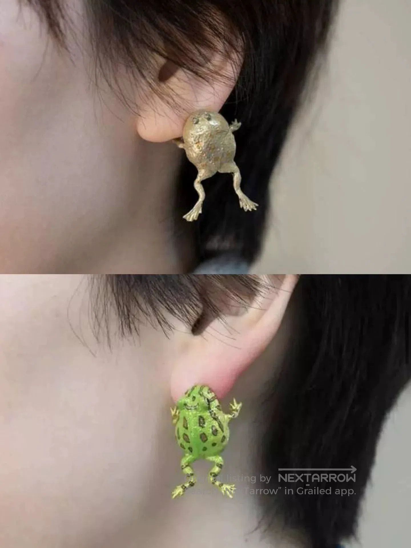NANA JUDY Nina Handmade Frog Ear Clips. Size ONE SIZE - 1 Thumbnail