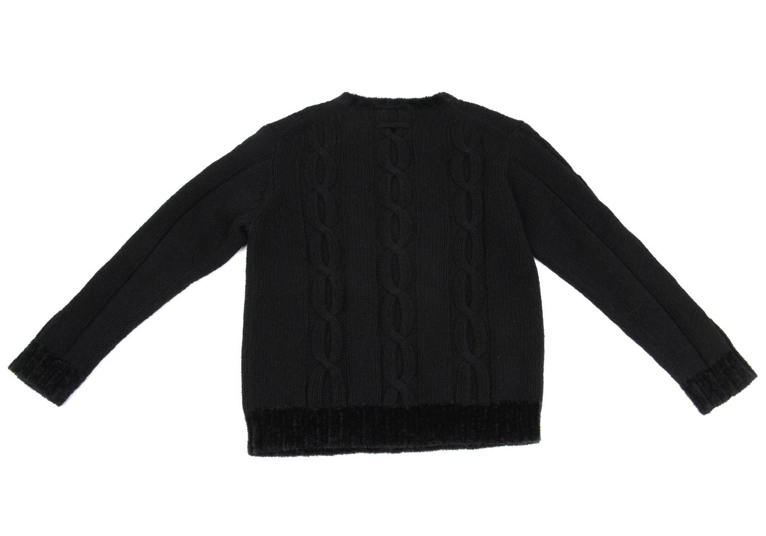 Jean Paul Gaultier Wool Blend Cable Knit Sweater in Black, Size F Size US M / EU 48-50 / 2 - 9 Thumbnail