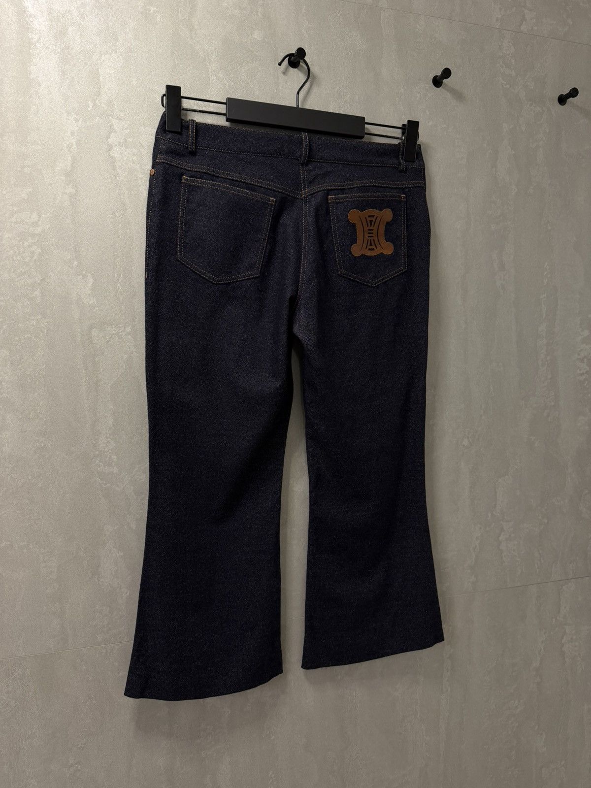 Celine CELINE triomphe Back logo wool flare croped pants vintage Size 28" / US 6 / IT 42 - 8 Thumbnail