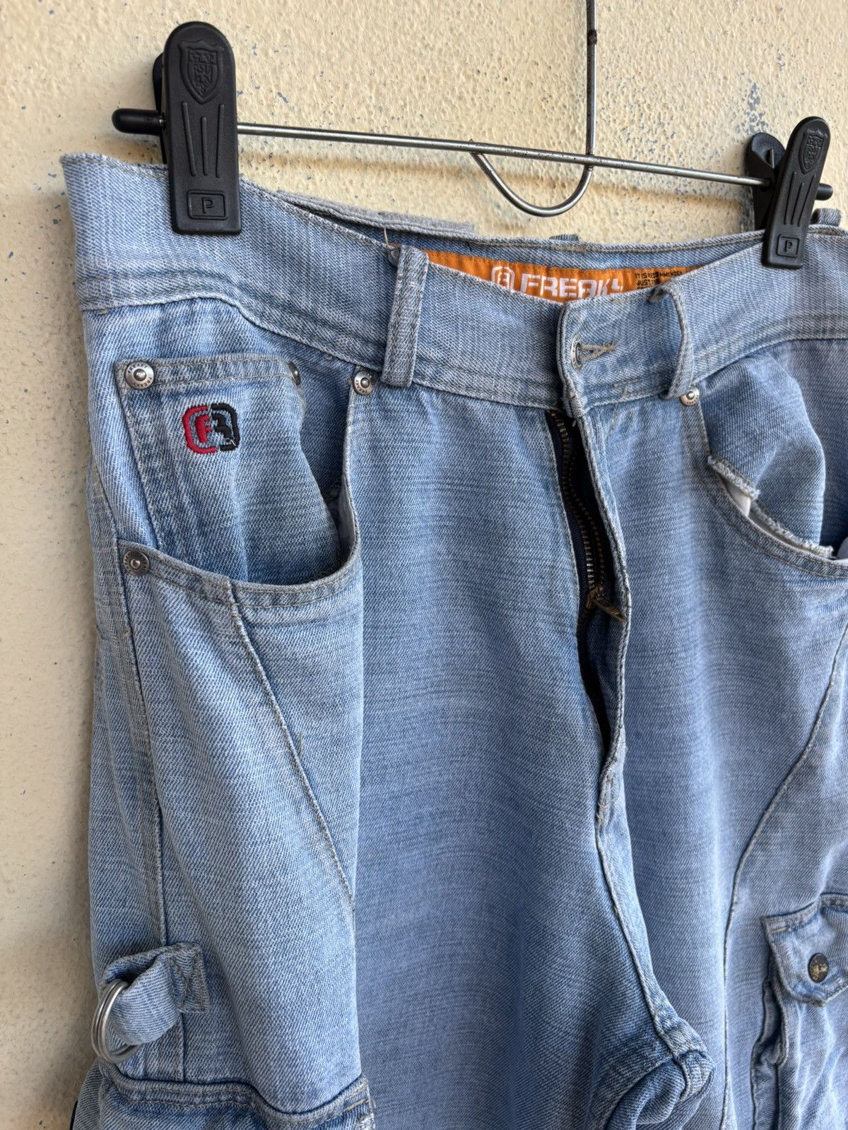 Japanese Brand Freaky Massive Bob Multipocket Baggy Denim Size US 30 / EU 46 - 6 Thumbnail