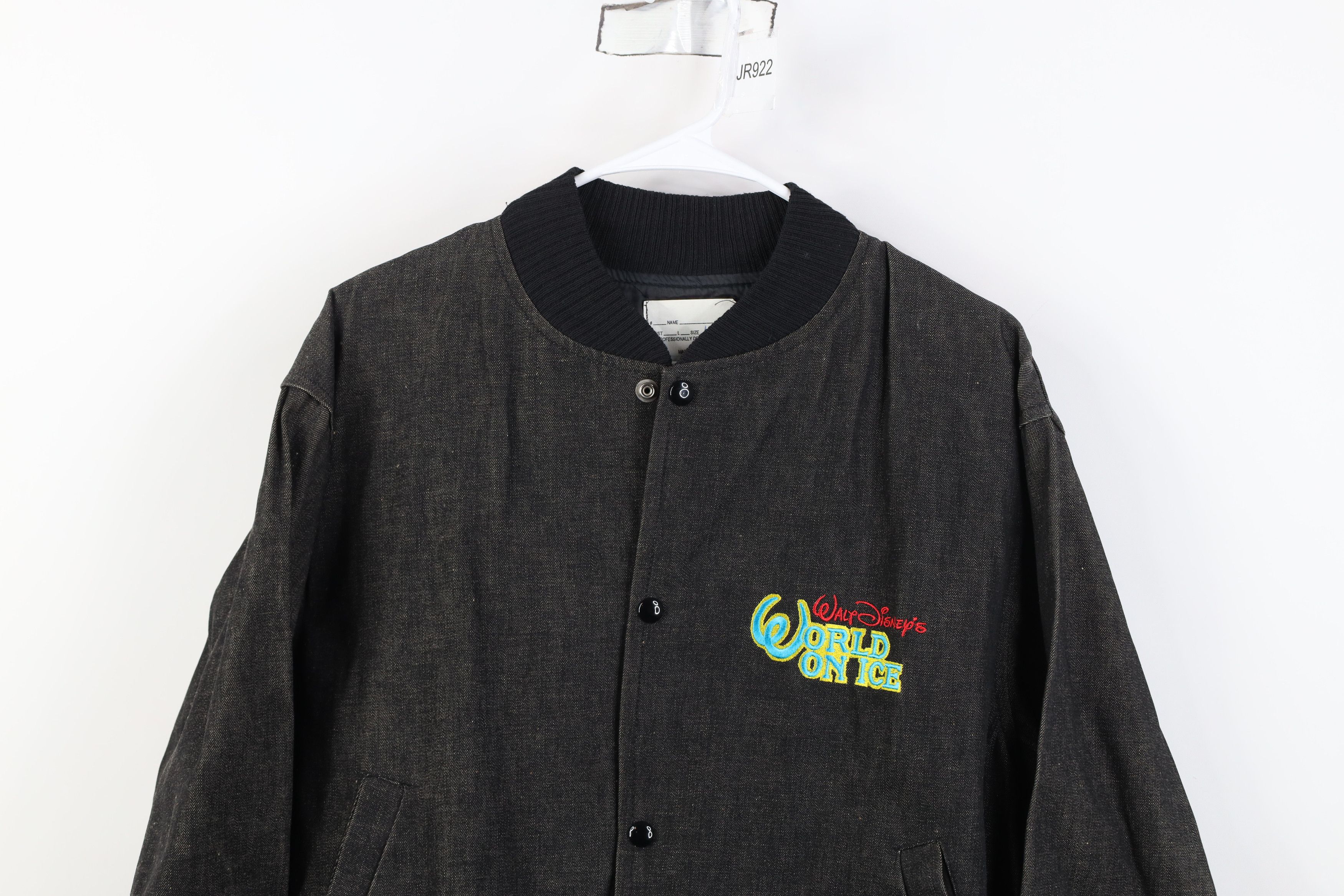 Vintage Vintage 90s Walt Disney World On Ice Chambray Bomber Jacket Size US L / EU 52-54 / 3 - 2 Thumbnail