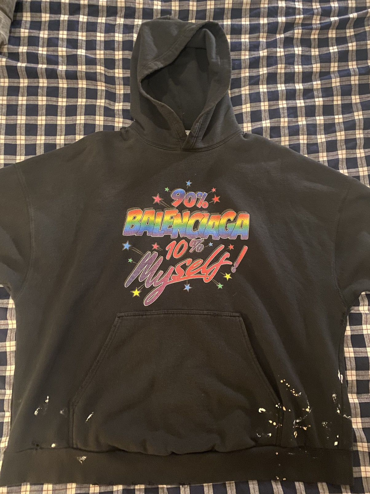 Image of Balenciaga ‘ Balenciaga Myself!’ Hoodie in Black, Men's (Size Small)