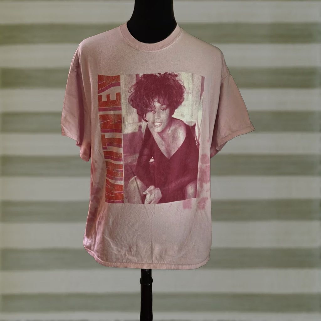 Pinko Whitney Houston Pink Tie Dye Short Sleeve T Shirt 2XL Mens Adults Graphic Print Crew Neck Cotton T-Shirt Music Size US XXL / EU 58 / 5 - 1 Thumbnail
