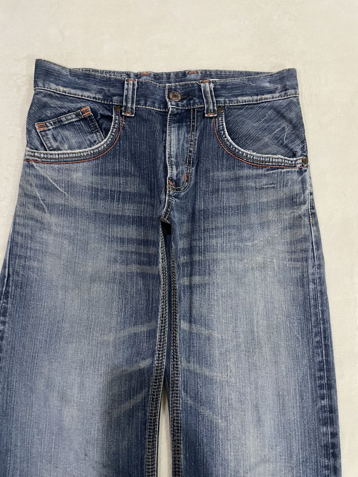 Edwin Vintage Edwin Faded Distress Denim Jeans Size US 33 - 2 Thumbnail