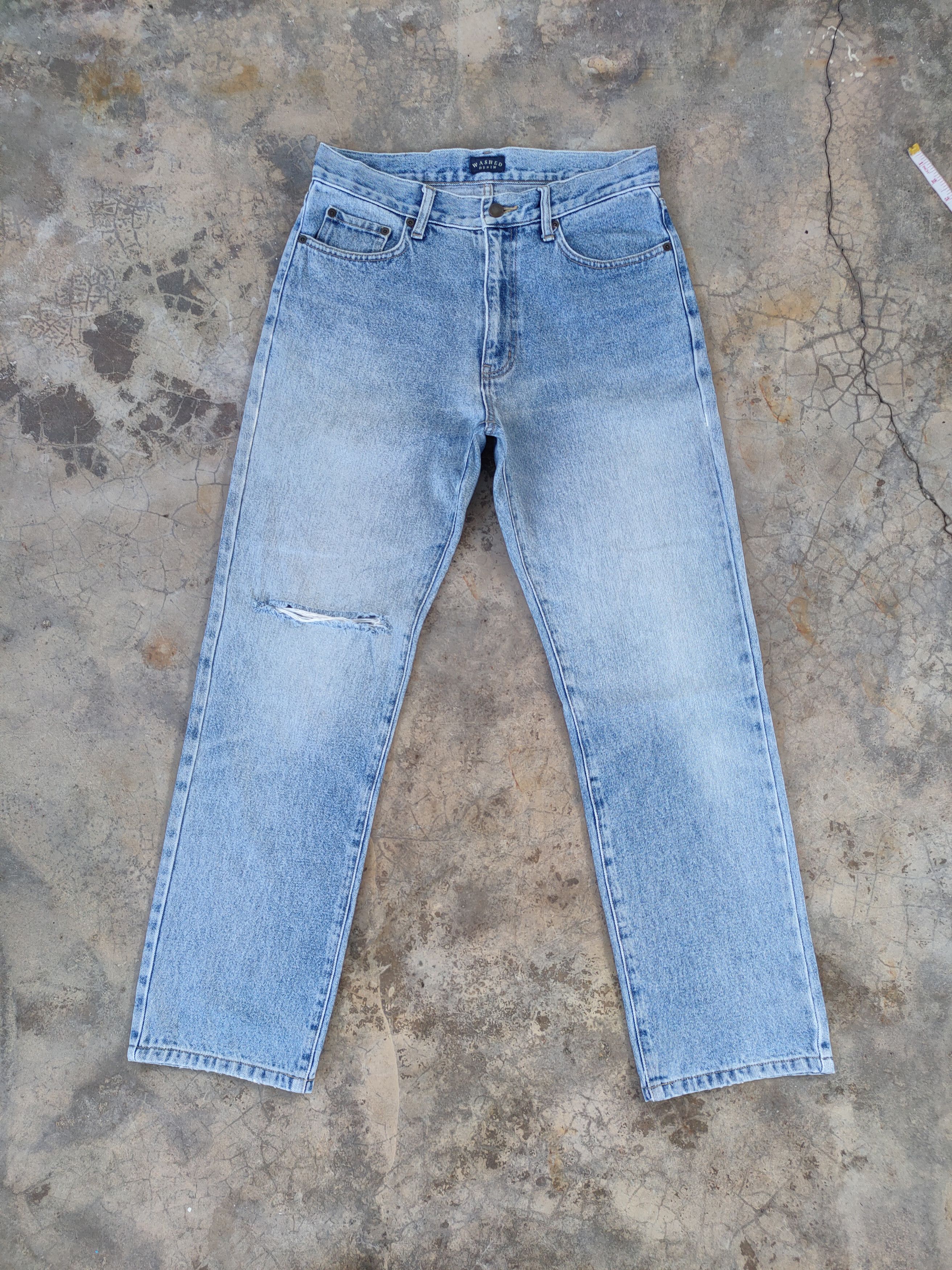 Japanese Brand W31 VINTAGE WASHED DENIM DISTRESSED FADED JEANS PANTS Size US 31 - 1 Thumbnail