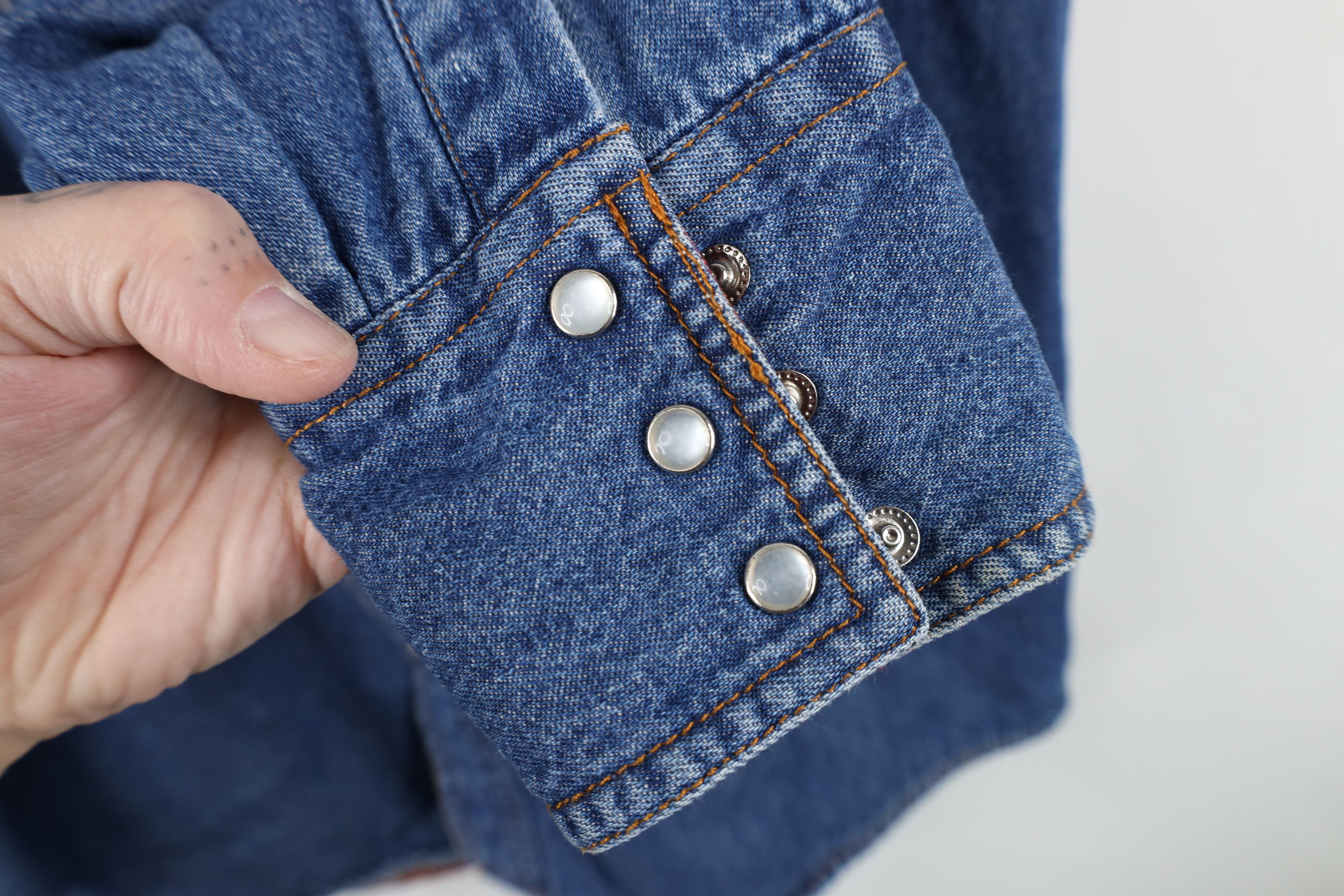 Vintage Vintage 90s Streetwear Lined Denim Western Shirt Jacket Jac Size US M / EU 48-50 / 2 - 7 Thumbnail