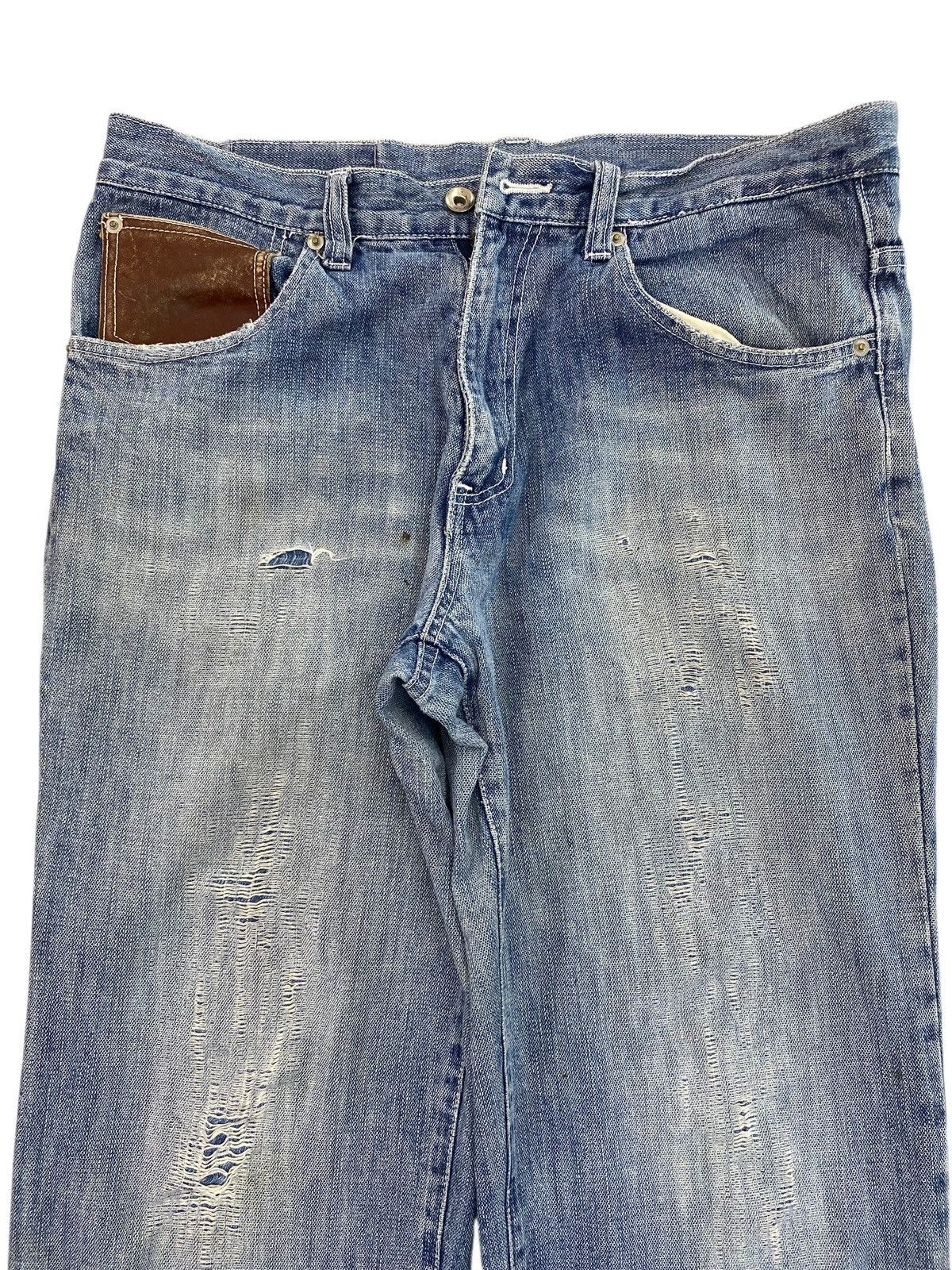 Japanese Brand Japanese Brand Blue Faded Wash Style Ripped Jeans Size US 34 / EU 50 - 2 Thumbnail