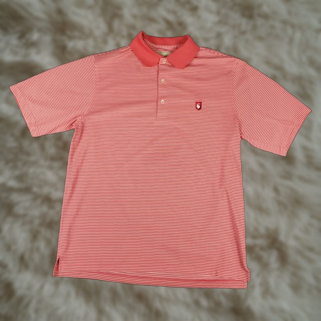 Vintage Donald Ross Polo Shirt Men Size M Pink Striped Short Sleeve Golf Casual Dinner Modern Preppy Mens Size US M / EU 48-50 / 2 - 1 Thumbnail