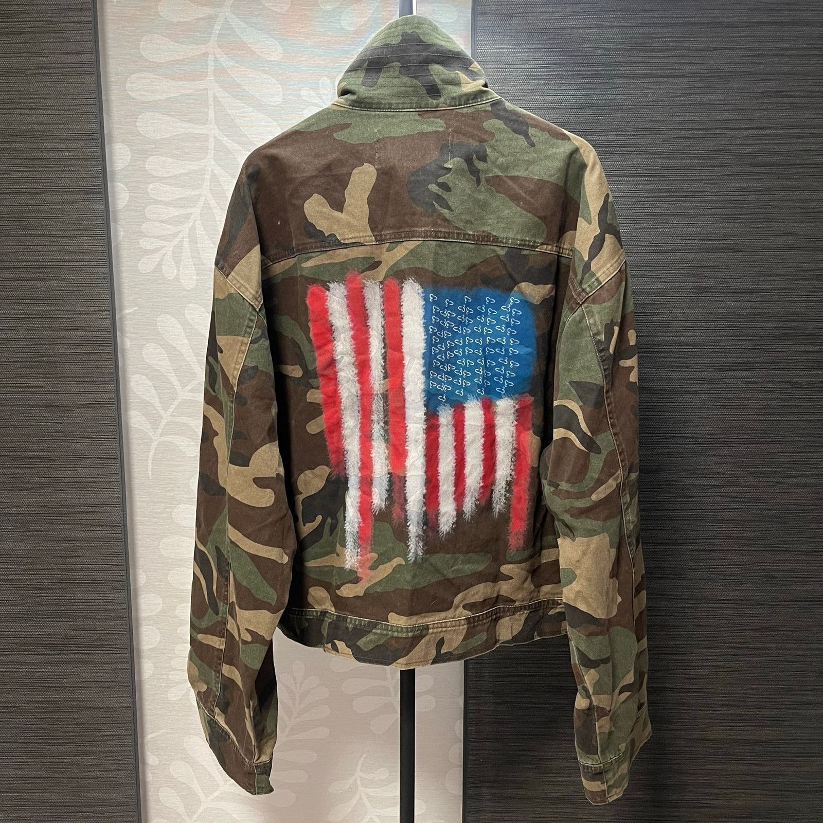 Japanese Brand Camouflage American Flag Military Denim Jacket Size US M / EU 48-50 / 2 - 2 Thumbnail