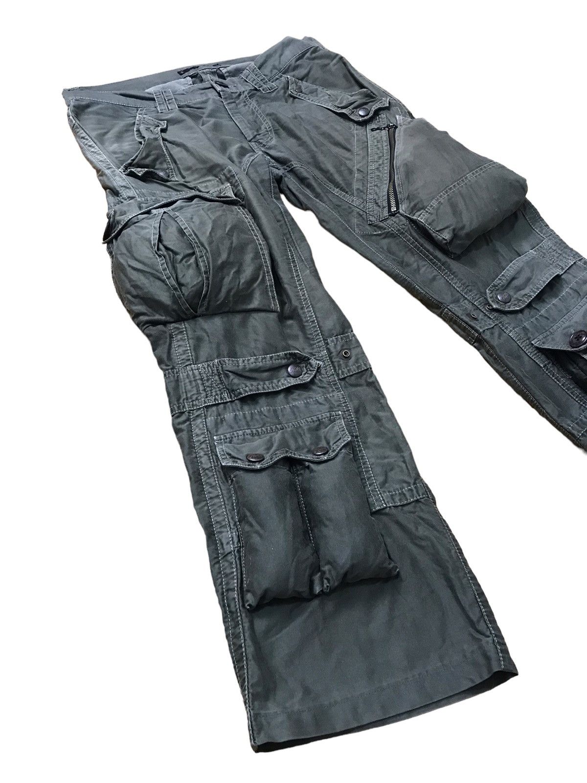 If Six Was Nine × Japanese Brand × KMRii HALB TACTICAL POCKET CARGO PANT Size US 32 / EU 48 - 3 Thumbnail