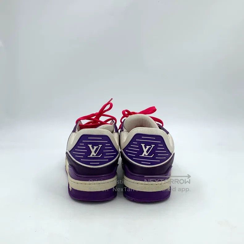 Louis Vuitton Louis Vuitton Trainer purple logo embossed lace-up casual Size US 7.5 / EU 40-41 - 4 Thumbnail