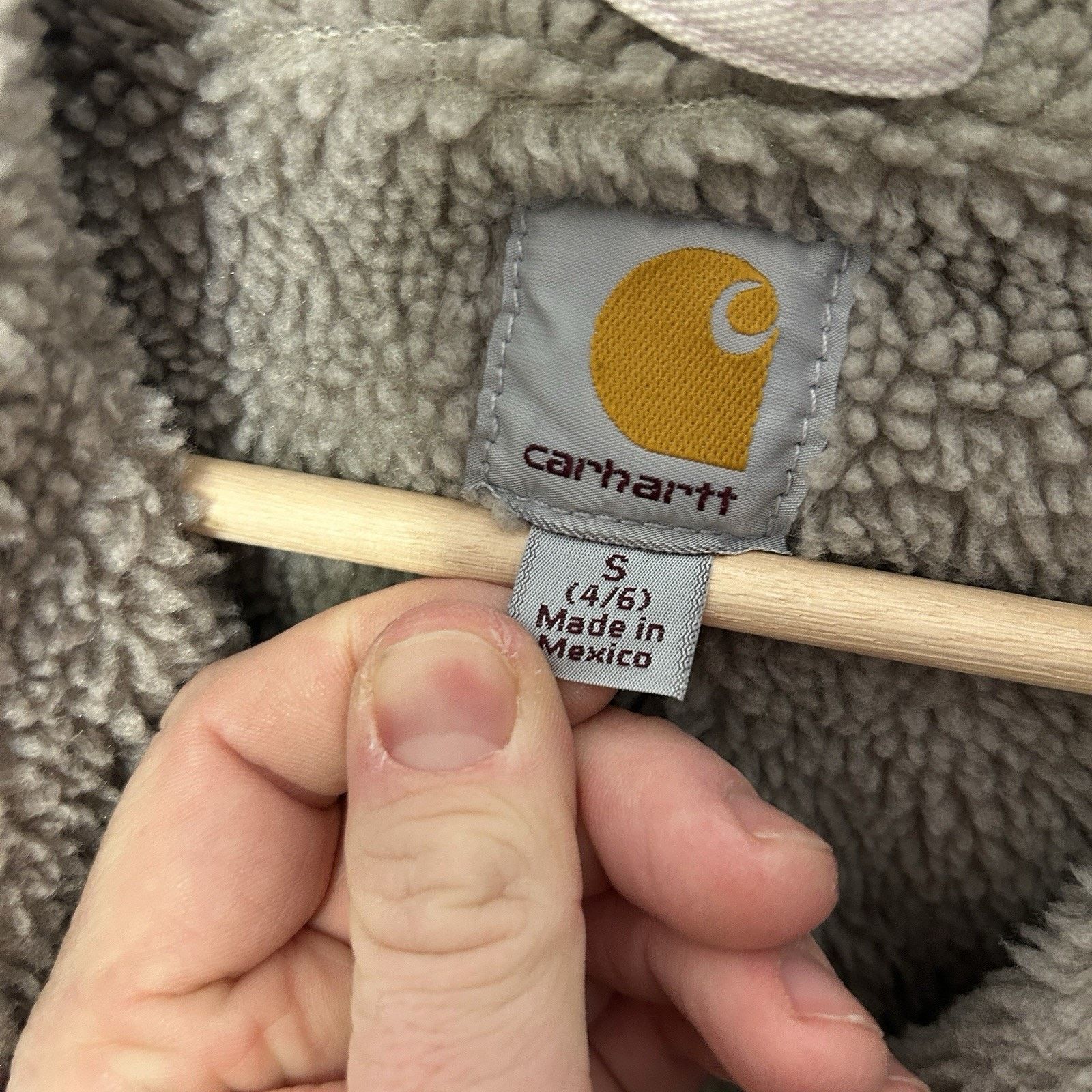 Carhartt Y2k Carhartt Sherpa-Lined Hooded Detroit Jacket “Pale Pink” Size S / US 4 / IT 40 - 15 Thumbnail