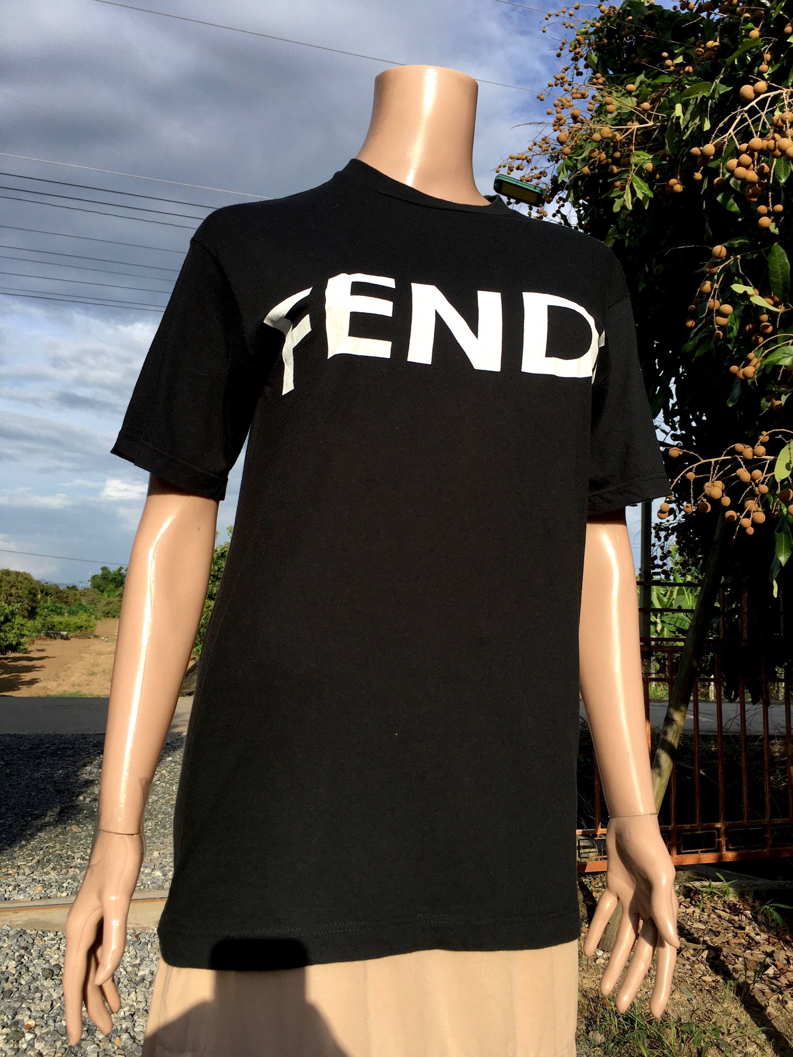 Fendi FENDI Black T-Shirt Crew Neck Classic Logo Print Size 4 US Size S / US 4 / IT 40 - 3 Thumbnail