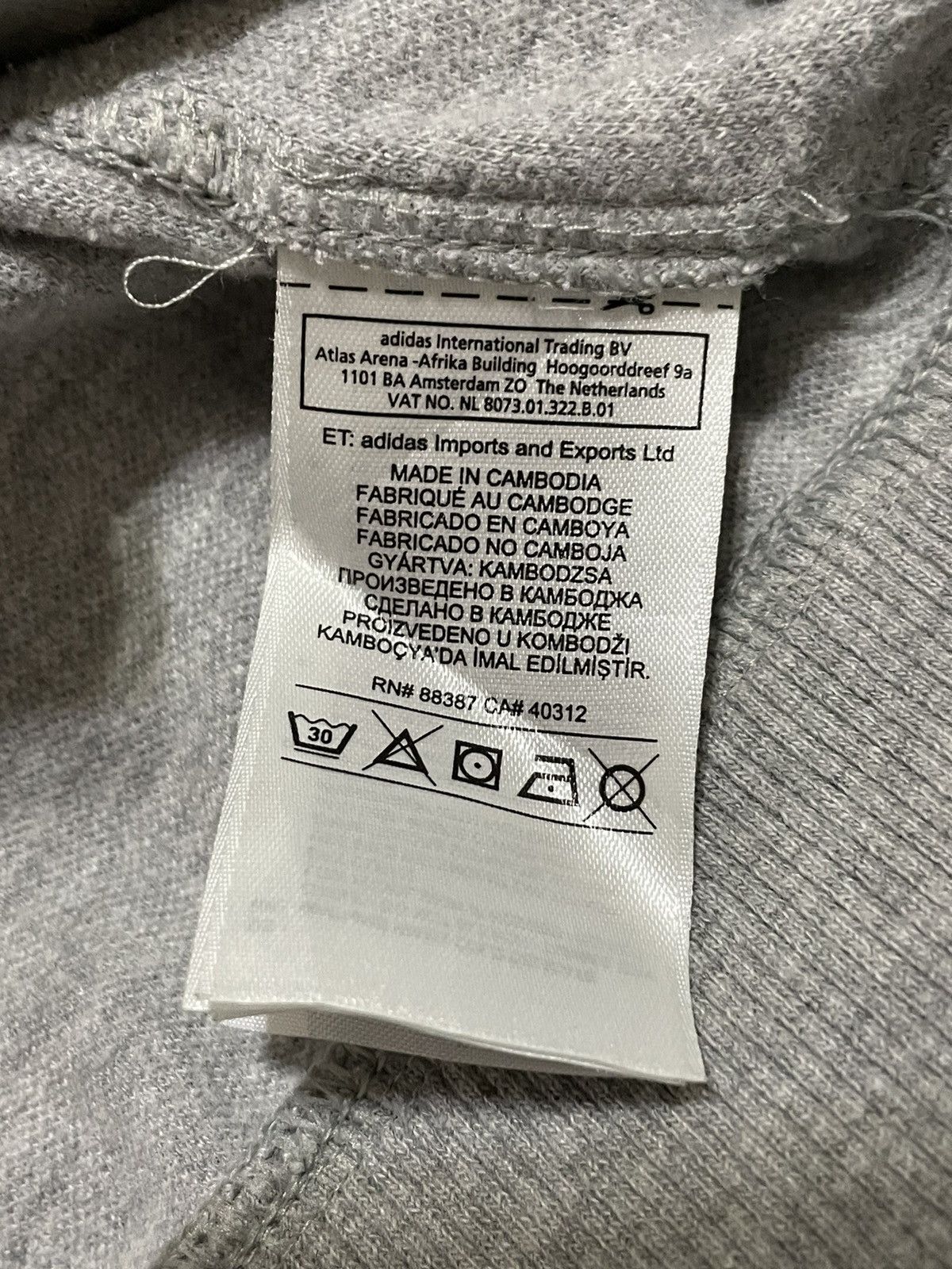 Adidas Adidas 3 Stripes Gray Pullover Hoodie Jacket Men's Size S Size US S / EU 44-46 / 1 - 7 Thumbnail