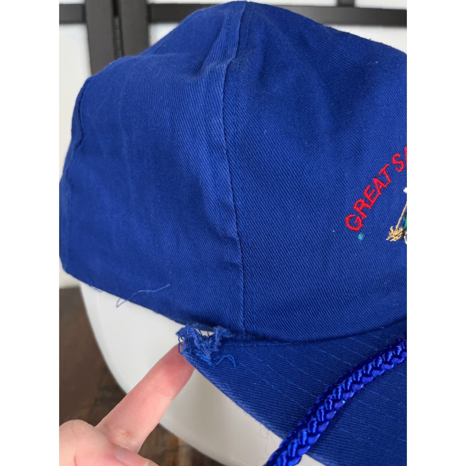 Vintage Great Salt Lake Council Hat Adult Blue Snoopy Camp Steiner BSA Cap Strap Back Size ONE SIZE - 4 Thumbnail