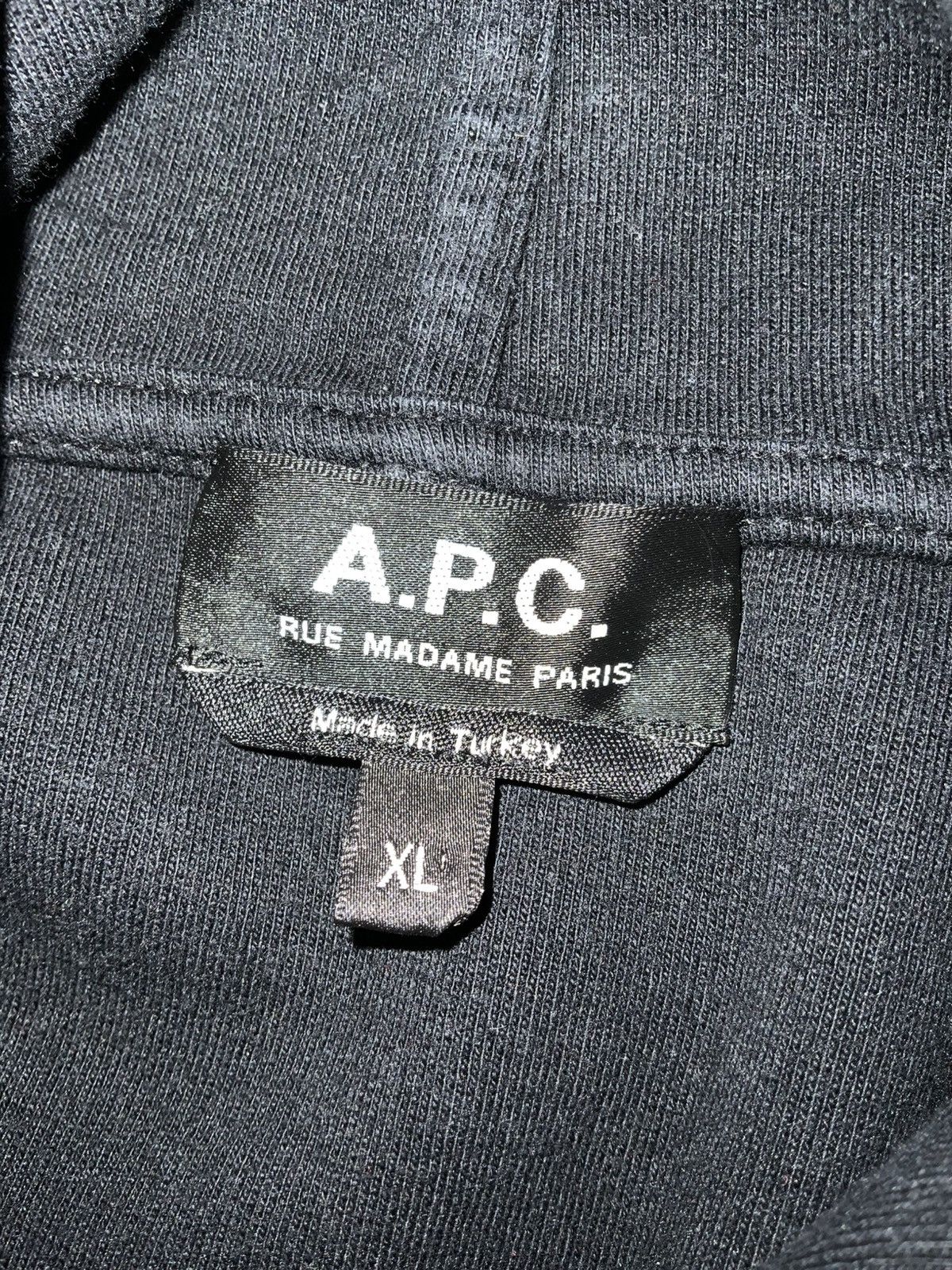 A.P.C. A.P.C. Rue Madame Paris Black Stripe Pullover Hoodie Size US XL / EU 56 / 4 - 5 Thumbnail