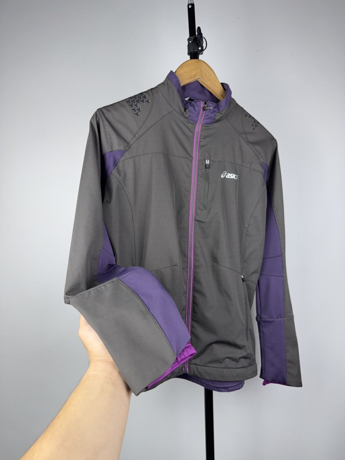 Asics Asics Women’s 00s Running Jacket Gray Purple Windbreaker Size XS / US 0-2 / IT 36-38 - 5 Thumbnail