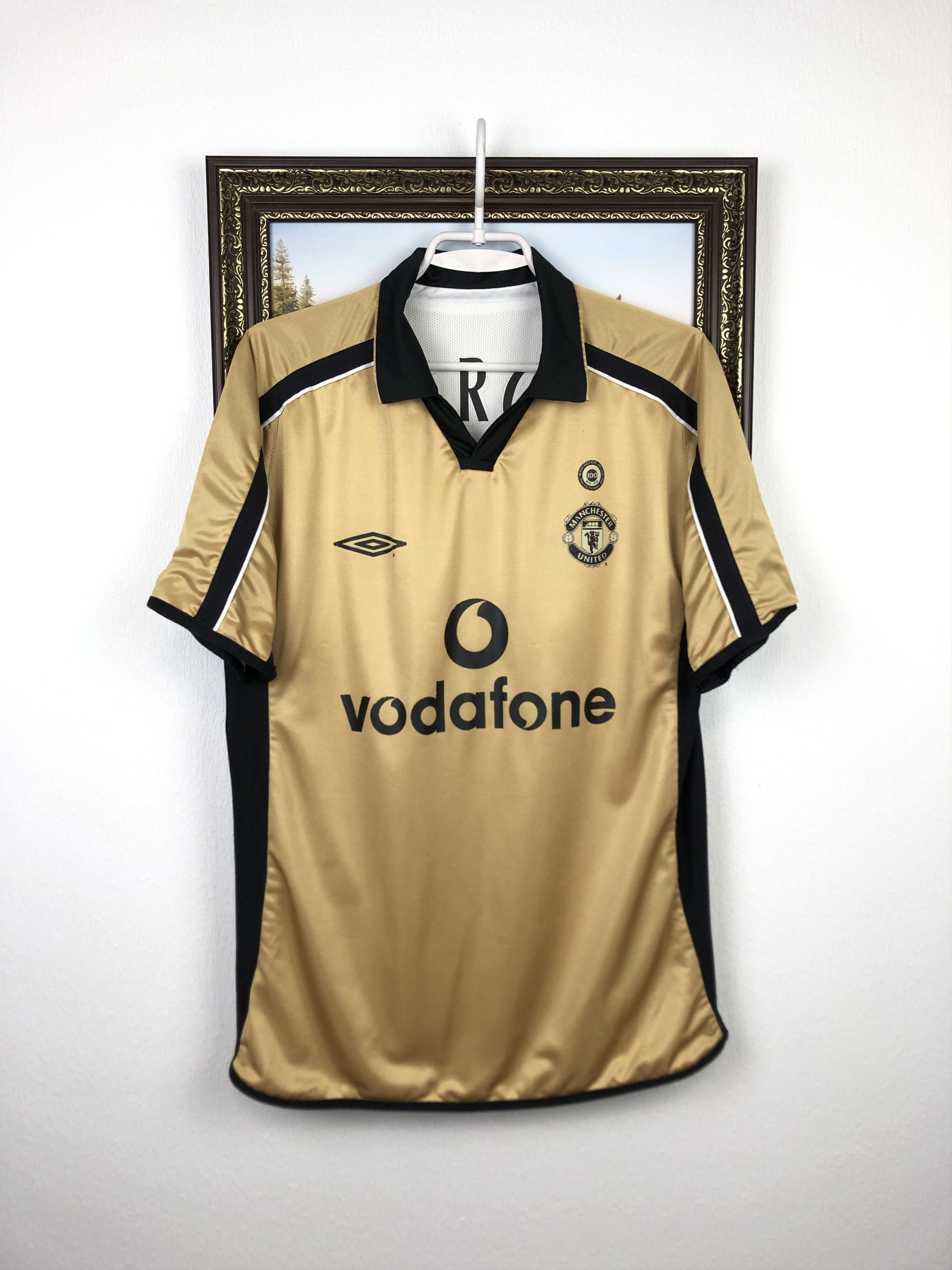 Umbro Manchester United football shirt 2001 Soccer Veron Jersey Size US M / EU 48-50 / 2 - 10 Thumbnail